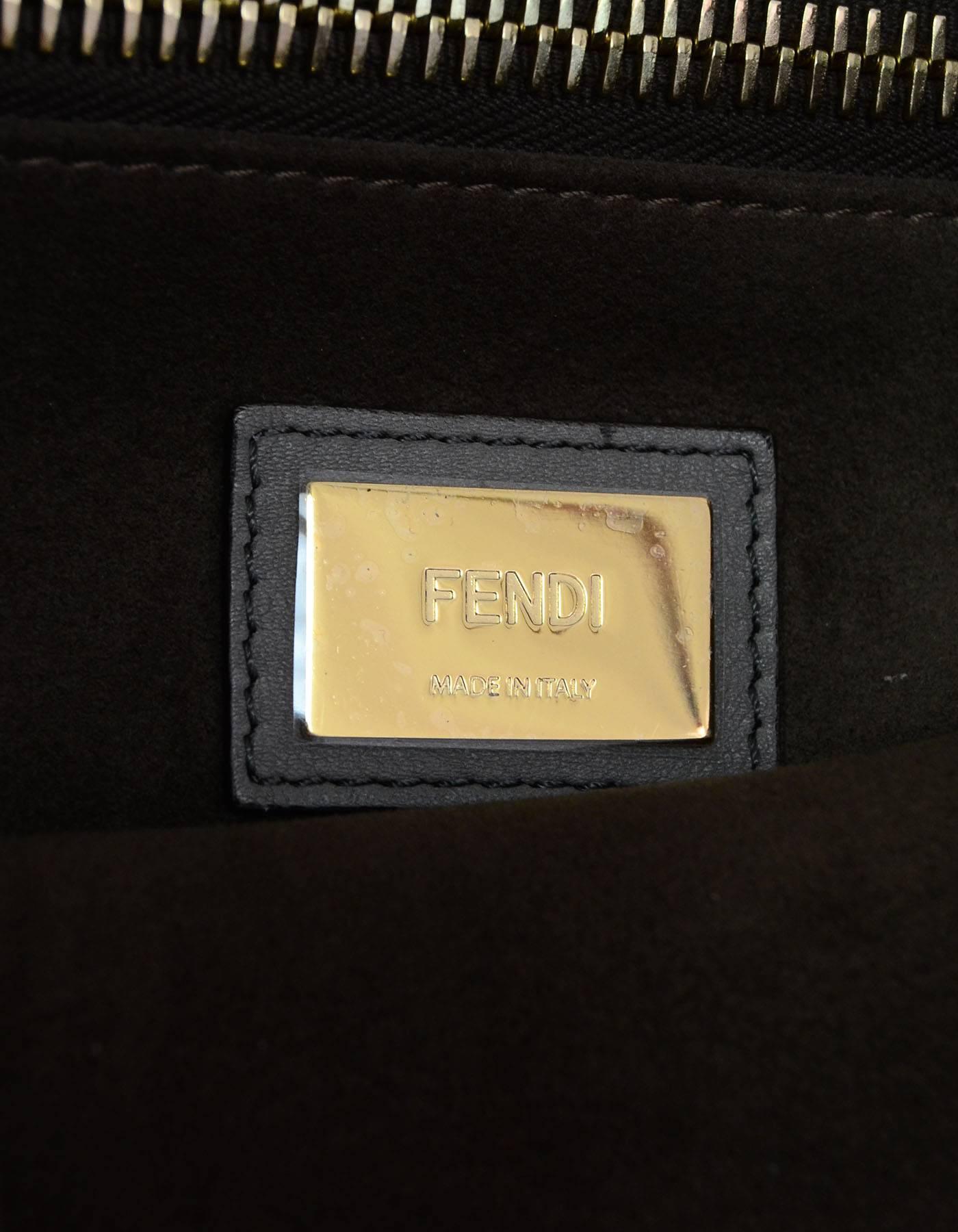 Fendi Grey Leather Large Peek-a-Boo Satchel Bag w/ Tortoise rt. $4, 700 1