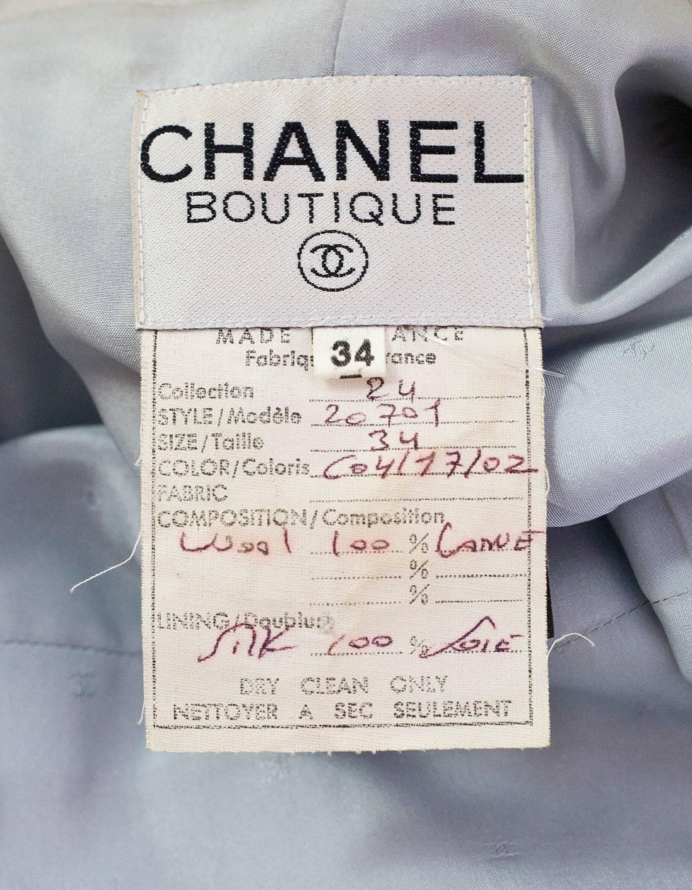Chanel Grey & Black Wool Jacket sz FR34 5