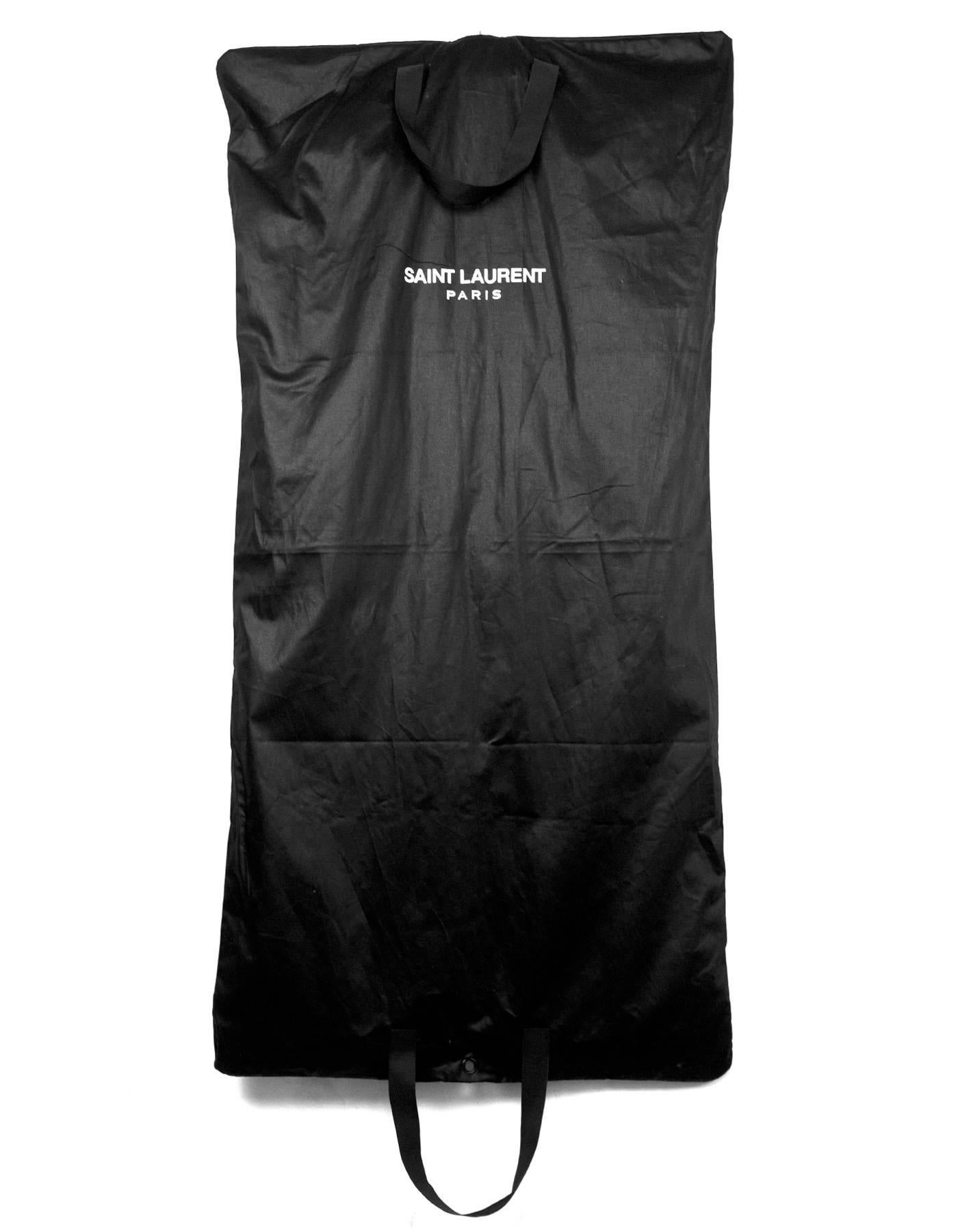 Saint Laurent Black Patent Effect Convertible Jacket/Vest sz FR44 1
