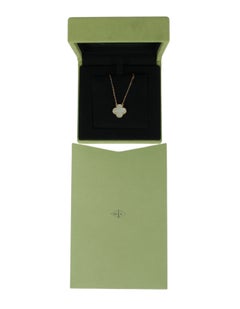 Van Cleef & Arpels Yellow Gold/MOP Vintage Alhambra Necklace w/ Cert