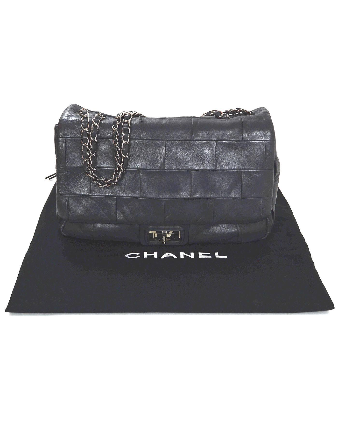 Chanel Grey Leather Square Quilted Reissue 2.55 Flap Bag 4