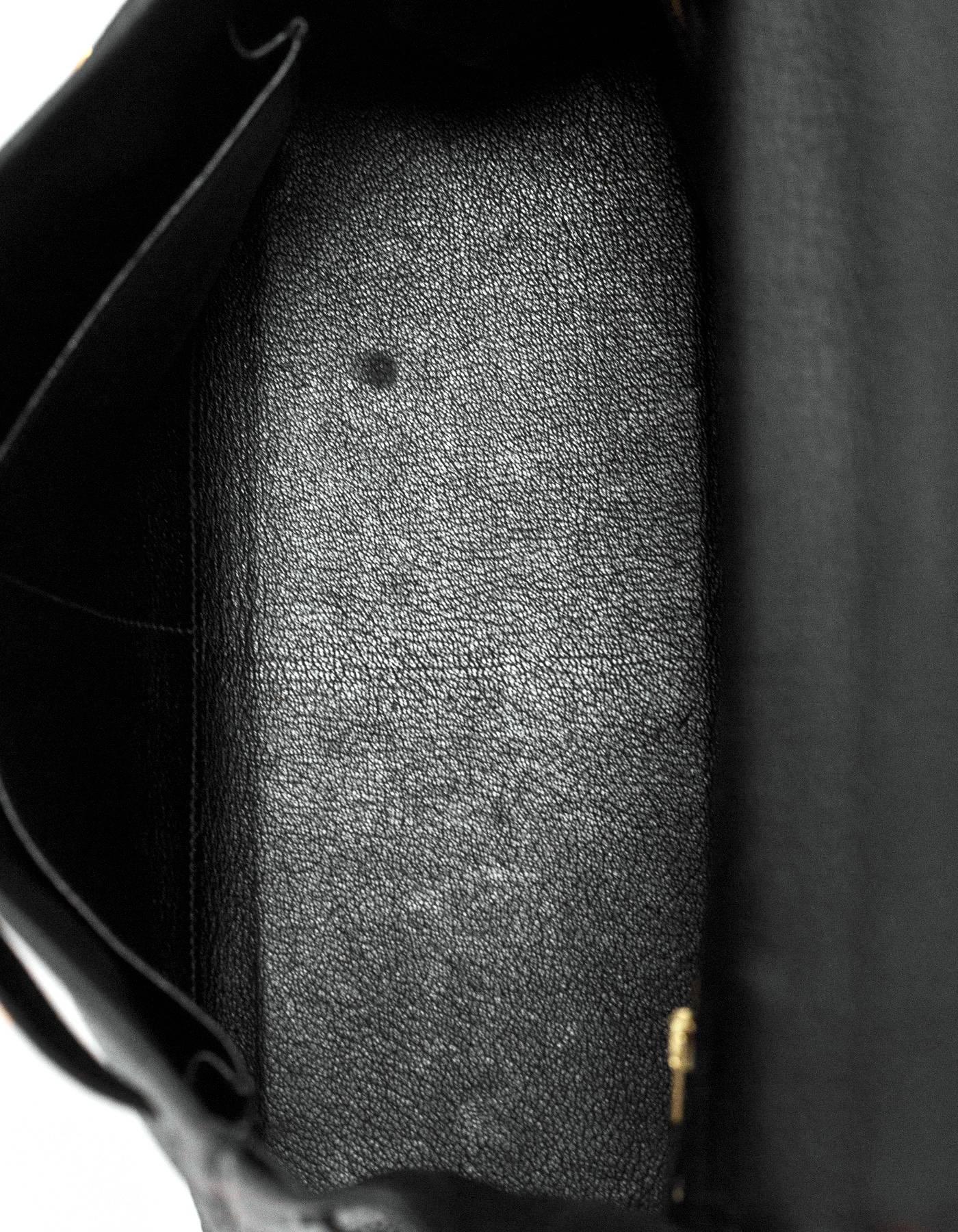 Hermes Black Togo Leather 32cm Retourne Kelly Bag w/ Box 2