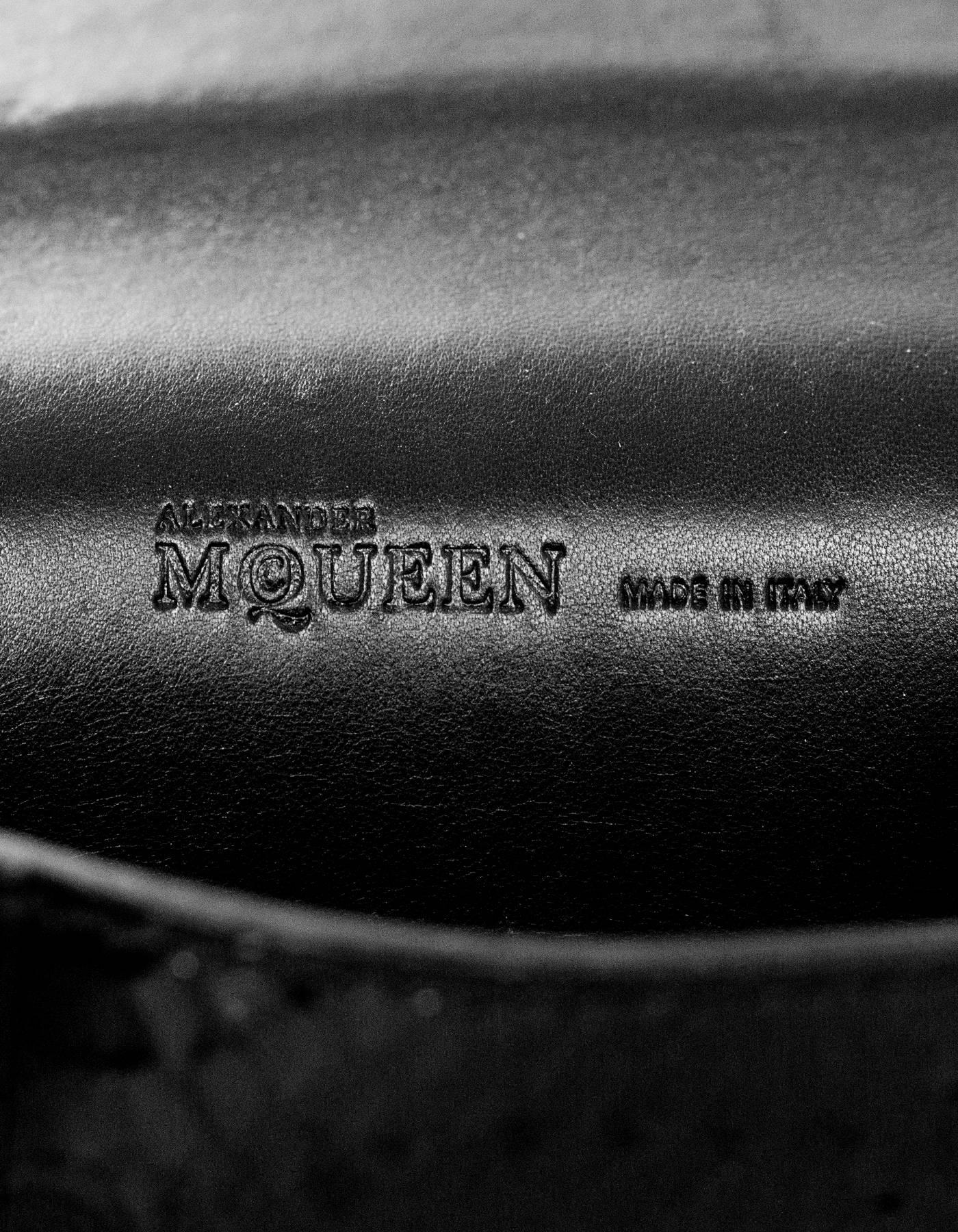 Alexander McQueen Black Python Clutch Bag 1