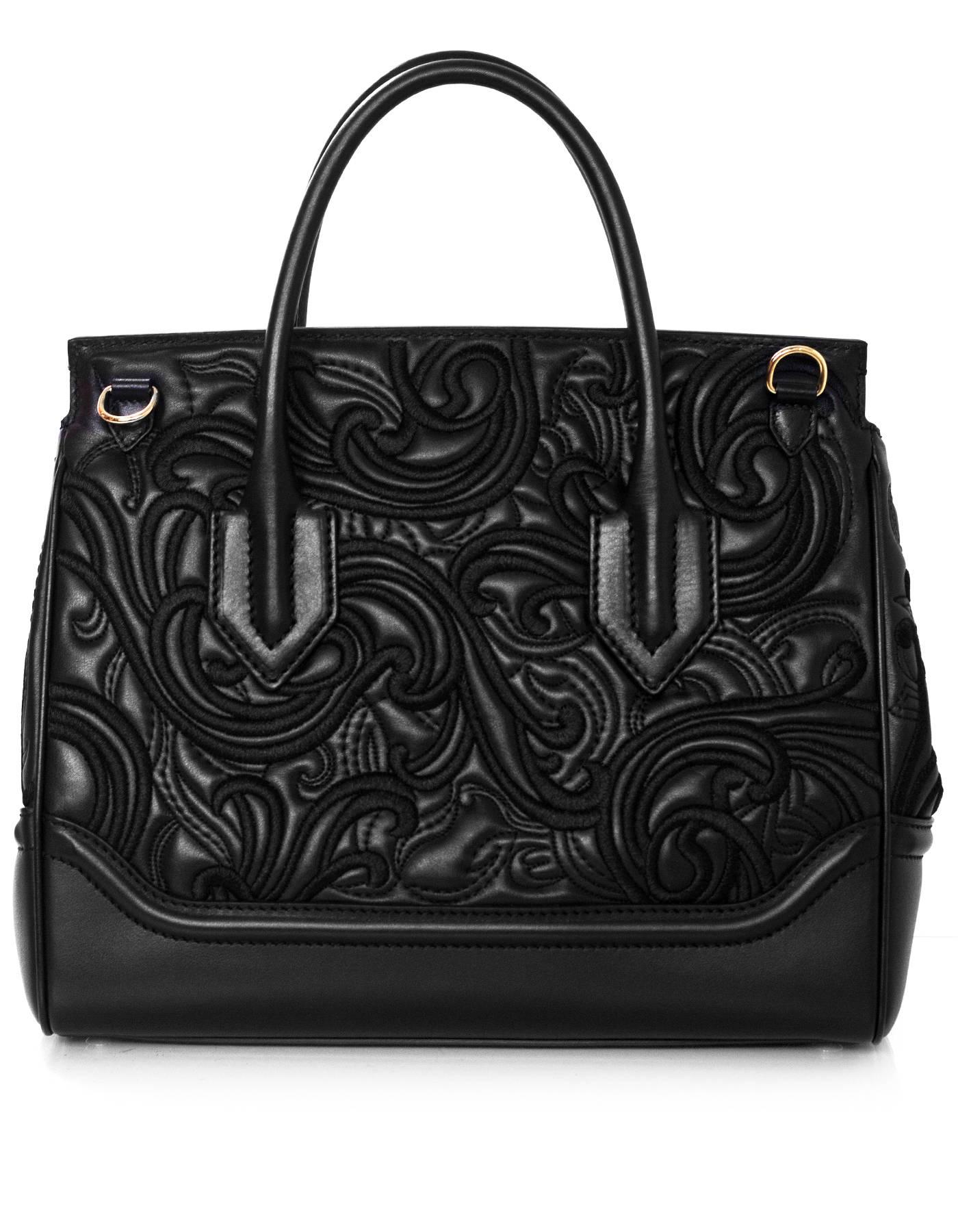 Versace Black Medium Baroque Empire Palazzo Bag NWT For Sale at