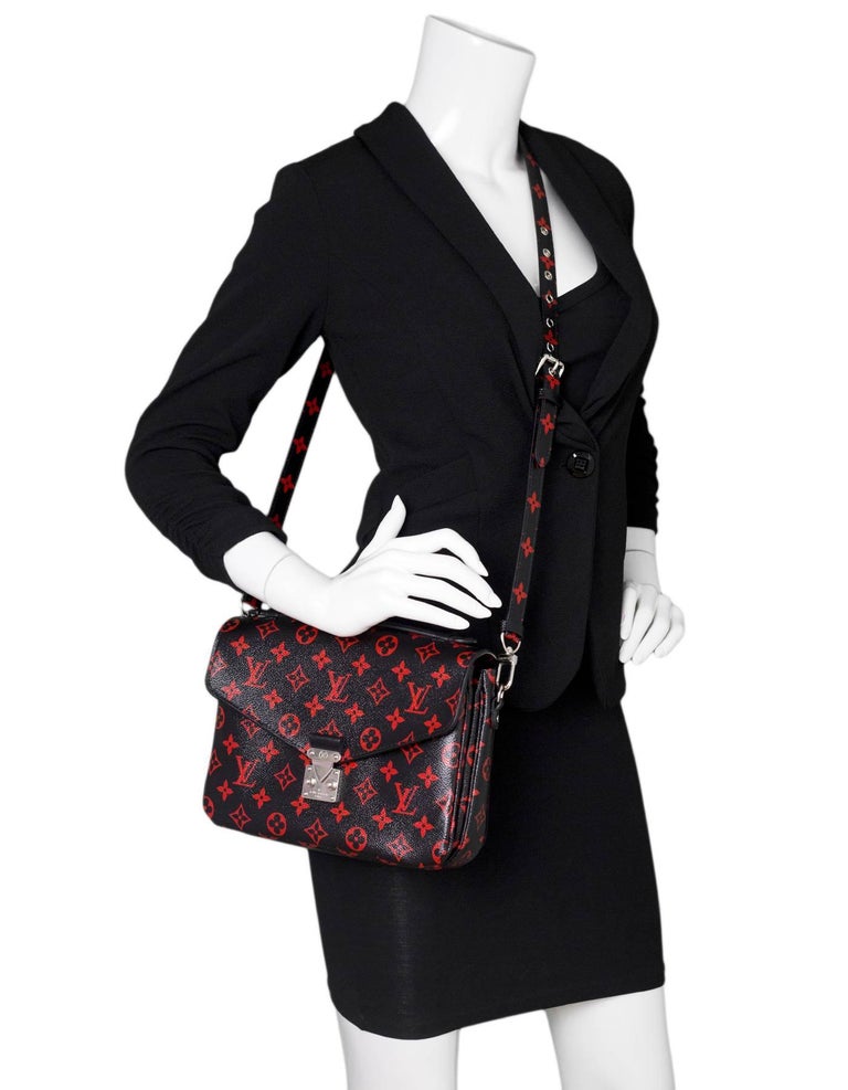 LOUIS VUITTON Monogram Anfrarouge Pochette Metis MM Shoulder Bag M41462  JK1653a Black Red Cloth ref.581615 - Joli Closet