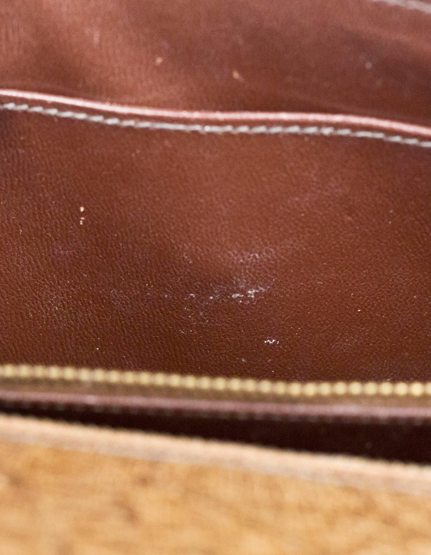 Hermes Vintage Brown Ostrich Clutch/Shoulder Bag w. Tassel Detail 4