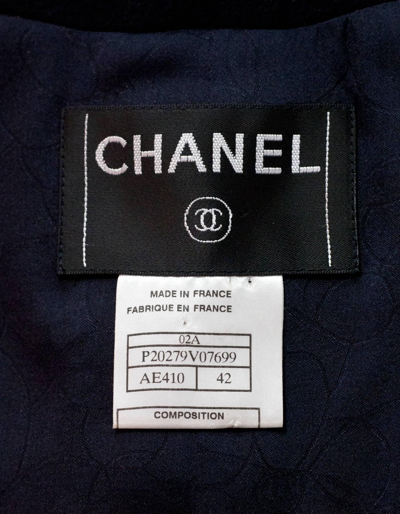 Women's Chanel Black Cashmere Jacket Sz FR 42