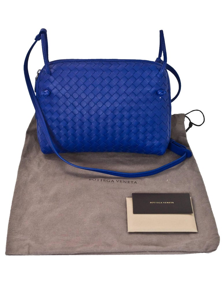 Bottega Veneta Cobalt Blue Intrecciato Leather Nodini Crossbody Bag at  1stDibs | cobalt blue crossbody bag, cobalt blue bag, bottega veneta mirror