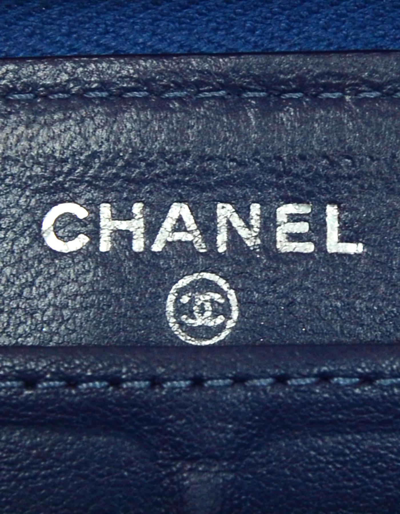 Chanel Blue Crocodile 2.55 Reissue Zip-Around Wallet with Mademoiselle Lock 5