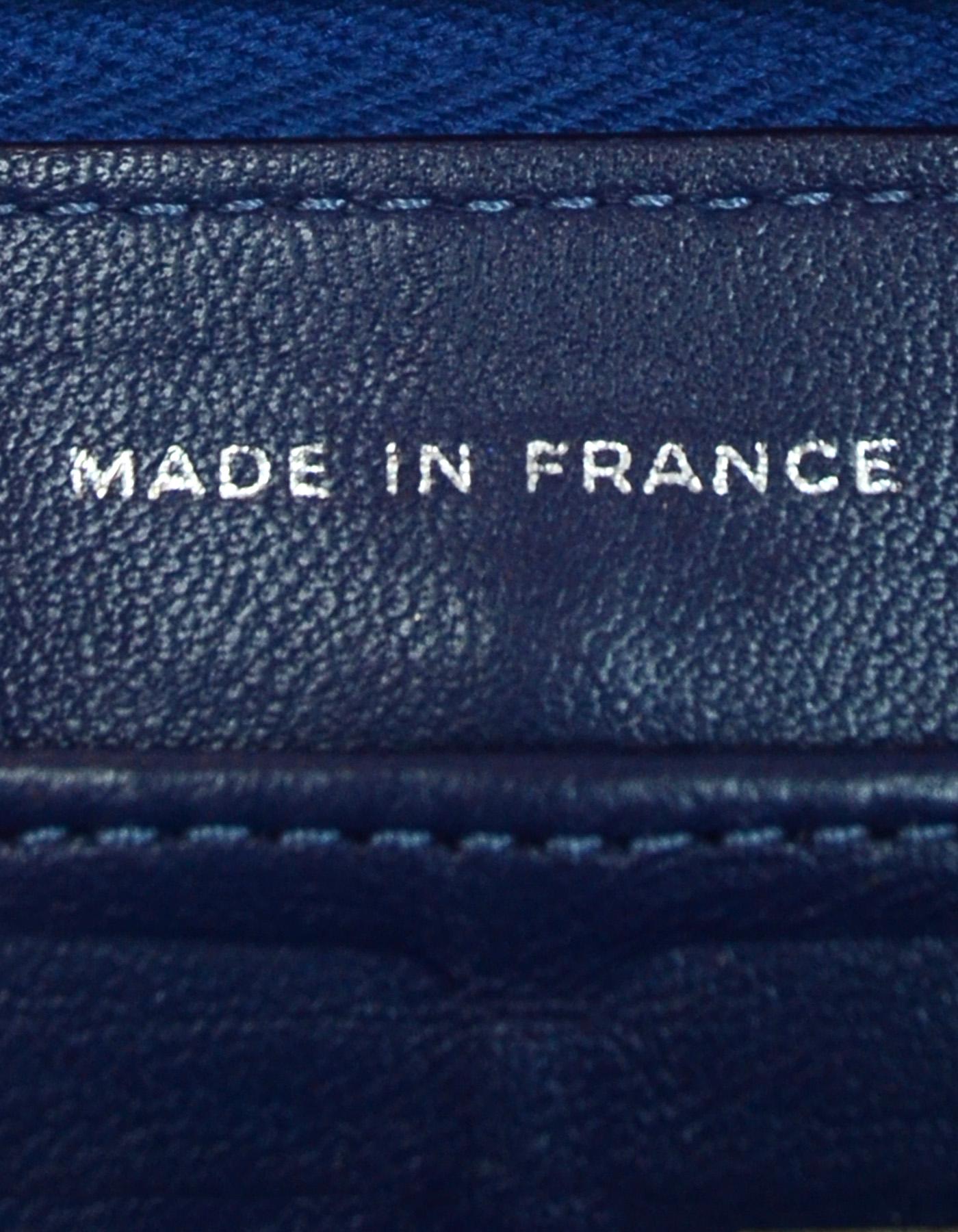 Chanel Blue Crocodile 2.55 Reissue Zip-Around Wallet with Mademoiselle Lock 6