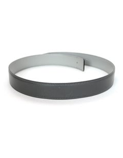 Hermes Grey Reversible Leather 32mm Belt Strap 72