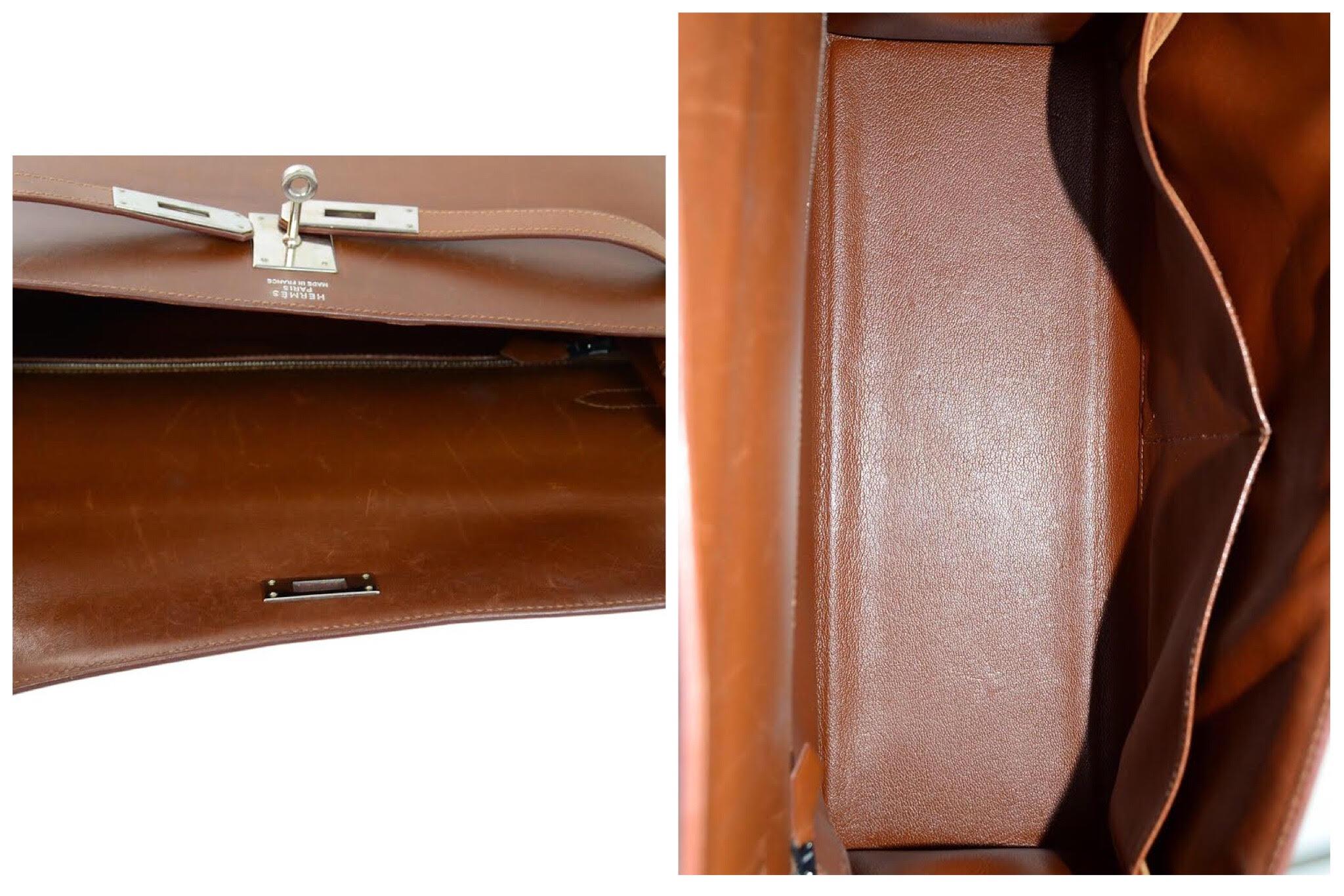 Hermes Tan Box Leather Sellier Rigid Kelly 35cm Bag W/ PHW 6