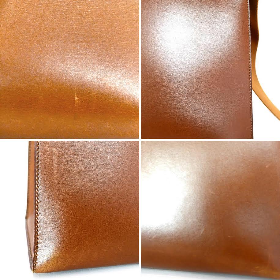 Women's Hermes Tan Box Leather Sellier Rigid Kelly 35cm Bag W/ PHW