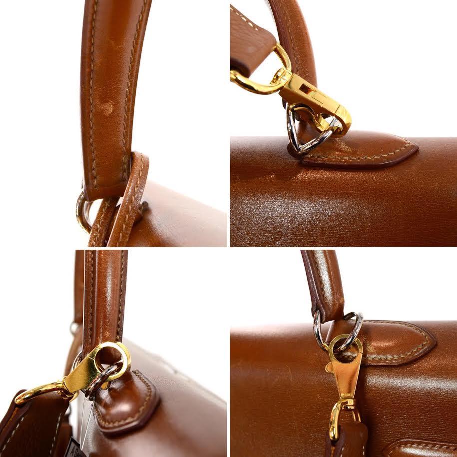 Hermes Tan Box Leather Sellier Rigid Kelly 35cm Bag W/ PHW 5