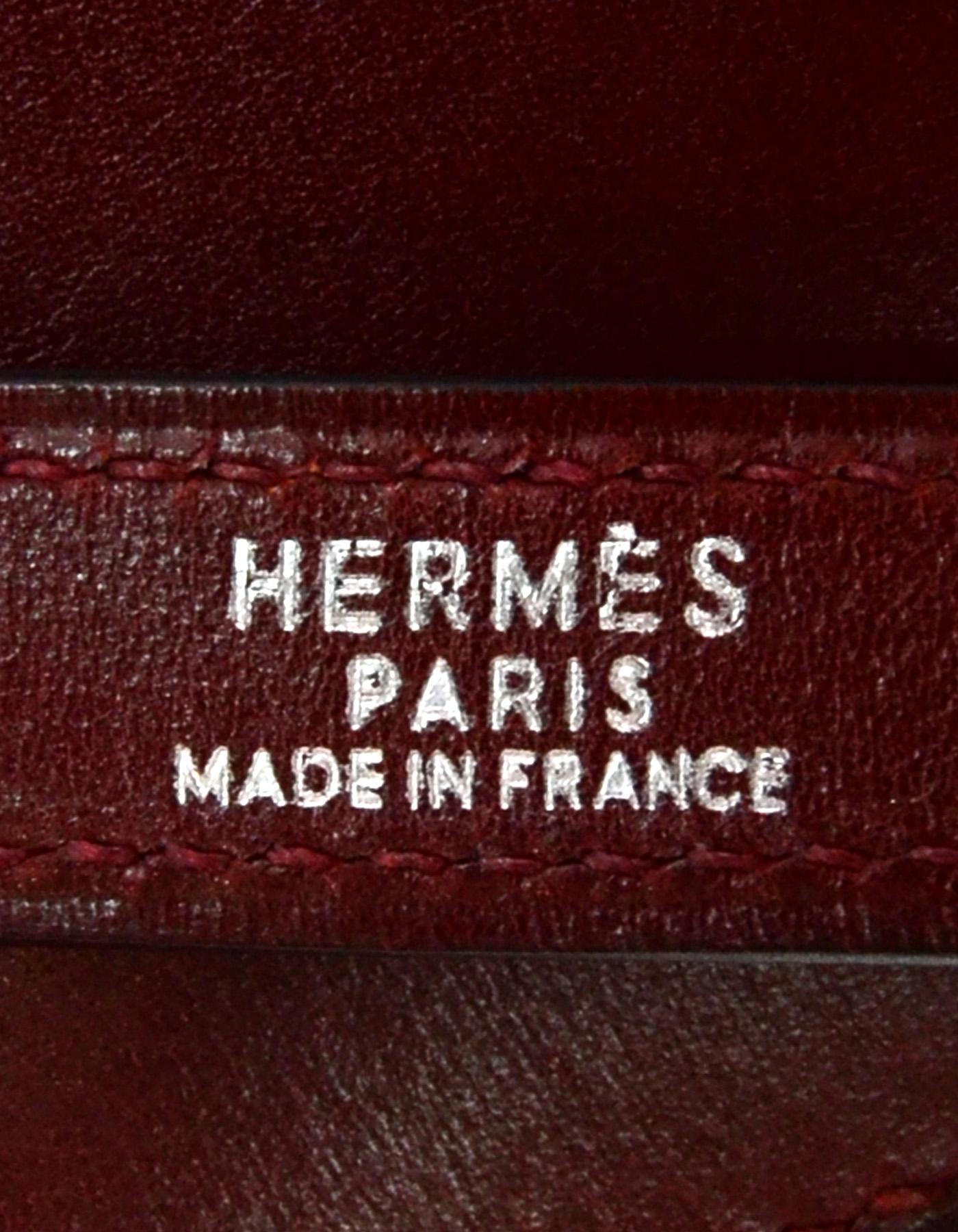 Hermes Red Rouge H Box Leather Rigid Sellier Kelly 32cm Bag w/ PHW 6
