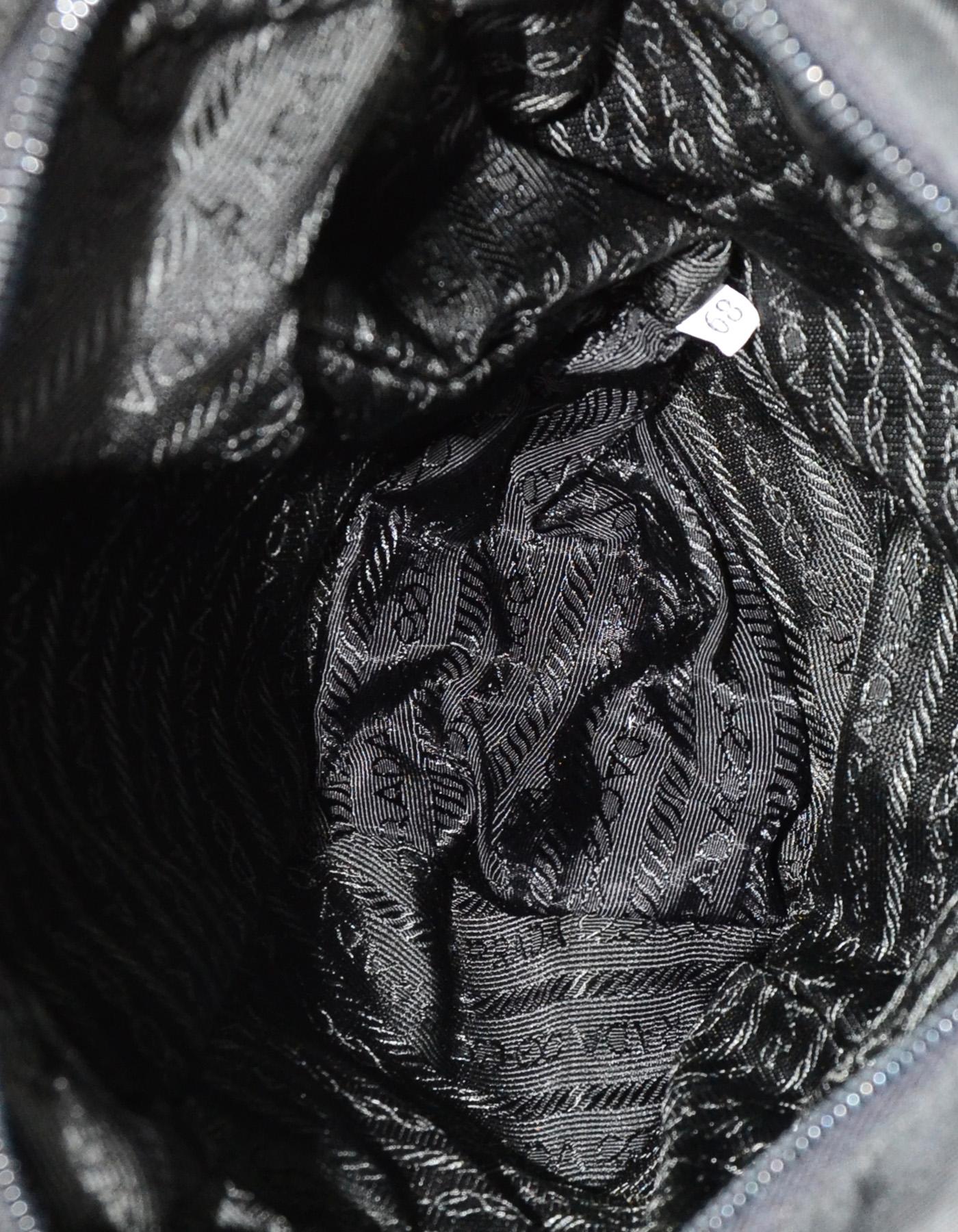 Prada Black Nylon Mini Backpack Bag W/ Zip Pockets 2