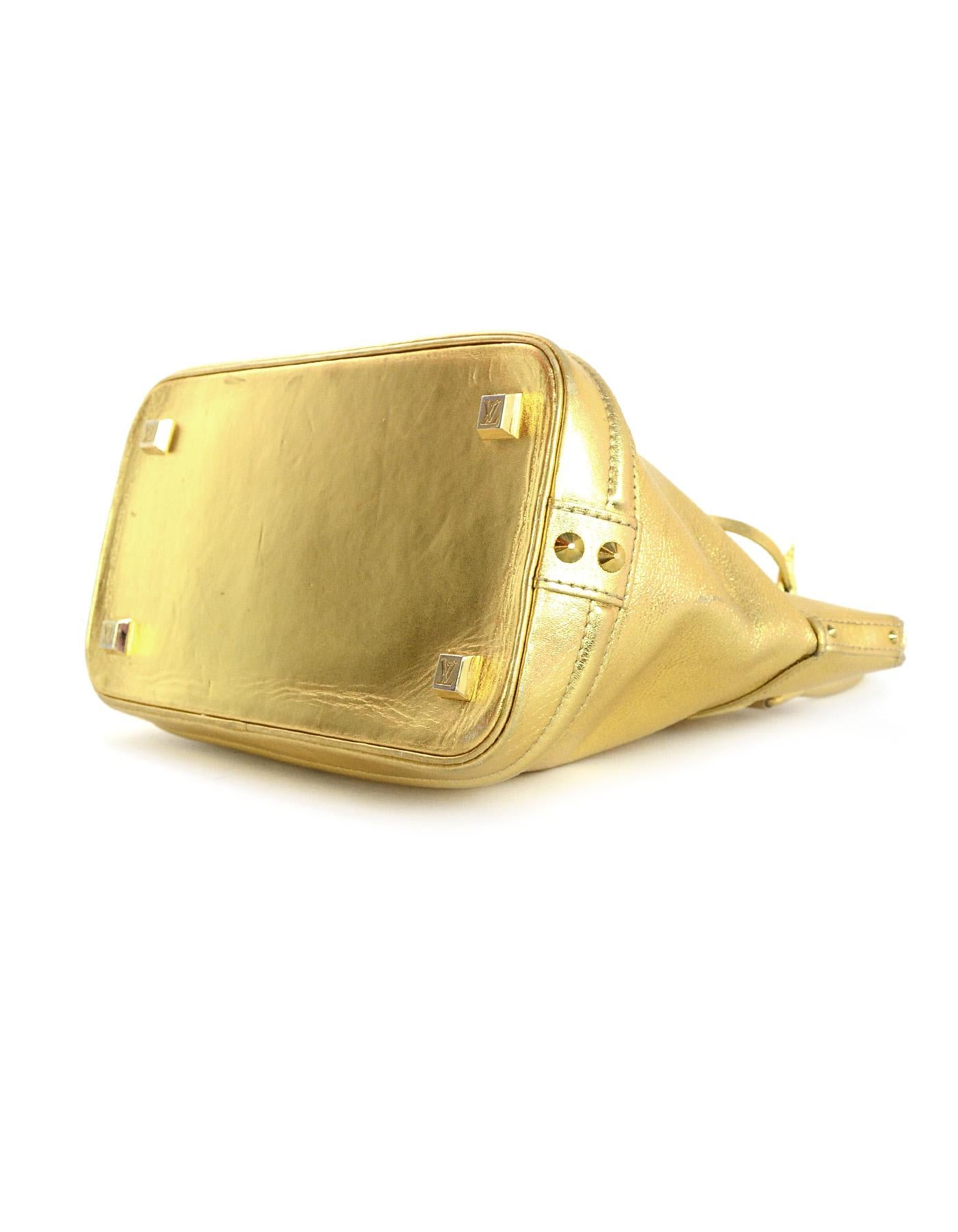 Brown Louis Vuitton Gold Suhali Leather Lockit PM Bag W/ Lock/Keys/Clochette
