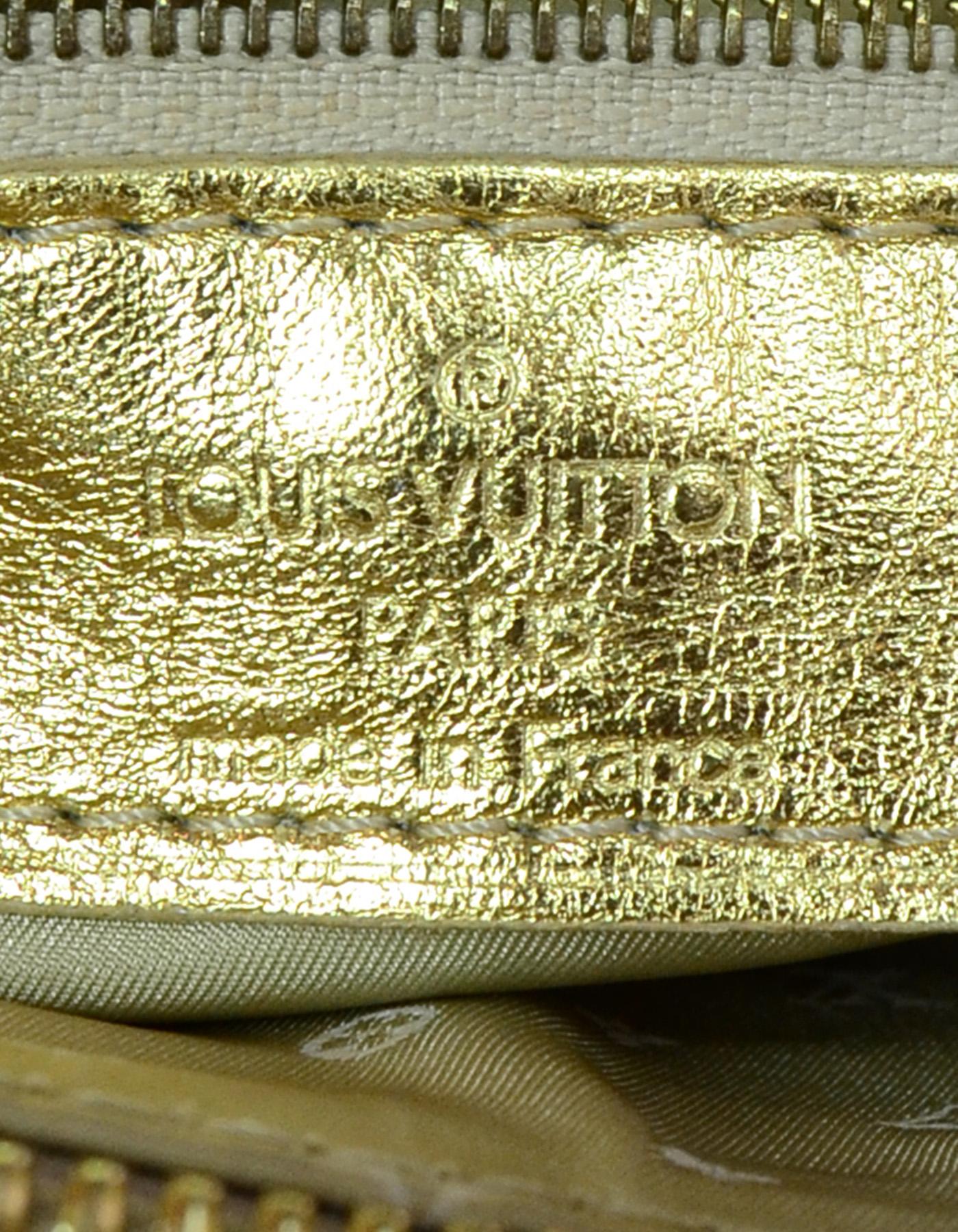 Louis Vuitton Gold Suhali Leather Lockit PM Bag W/ Lock/Keys/Clochette 2