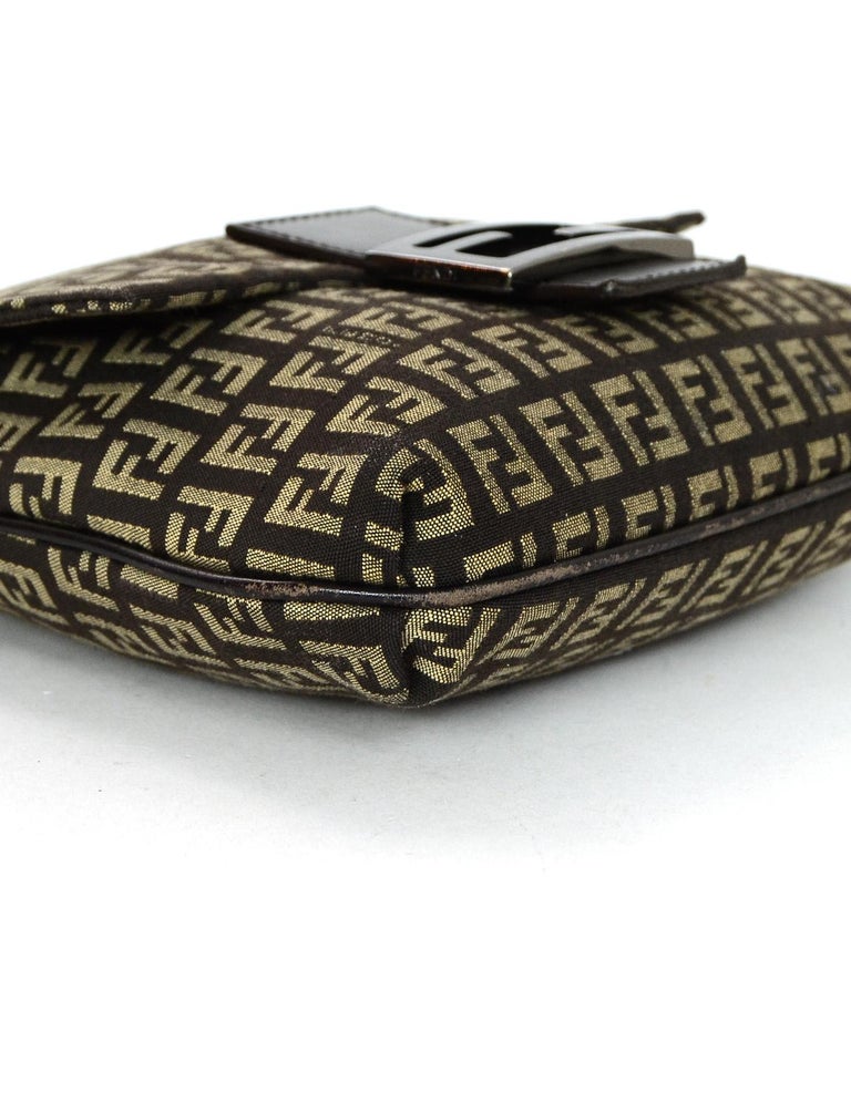 Fendi Brown Monogram Zucca Canvas Crossbody Bag For Sale at 1stDibs