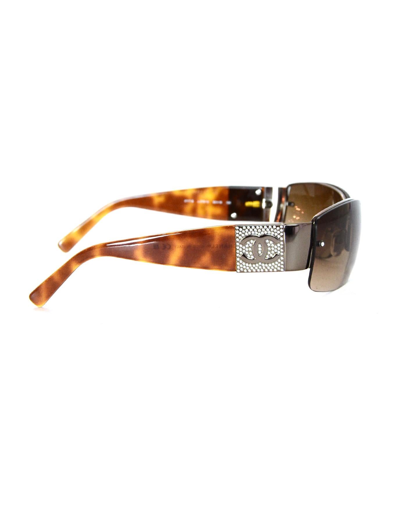 chanel brown rimless sunglasses