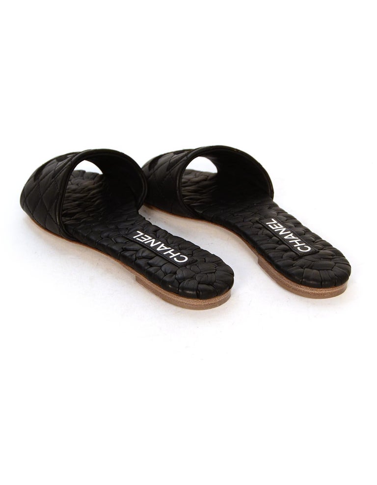 chanel slip on sandals