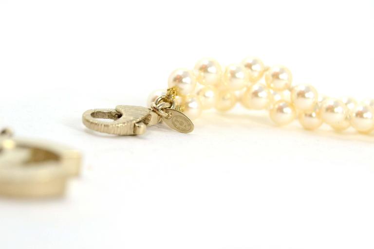 Chanel ThreeStrand Graduated Pearl Necklace at 1stDibs 3 strand