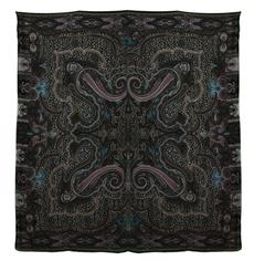Etro Multi-Colored Paisley & Leopard Print Cashmere Scarf