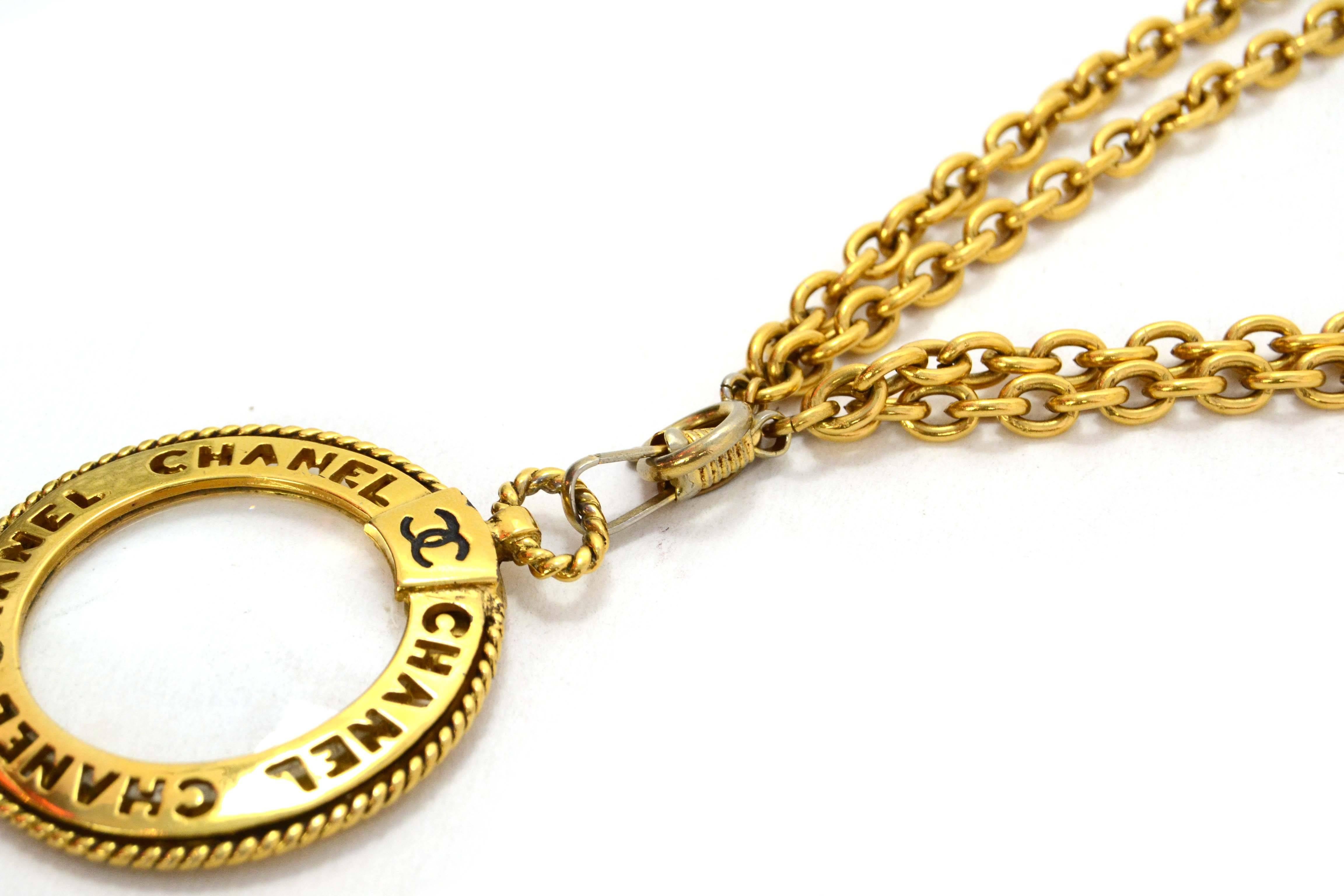 vintage chanel magnifying glass necklace