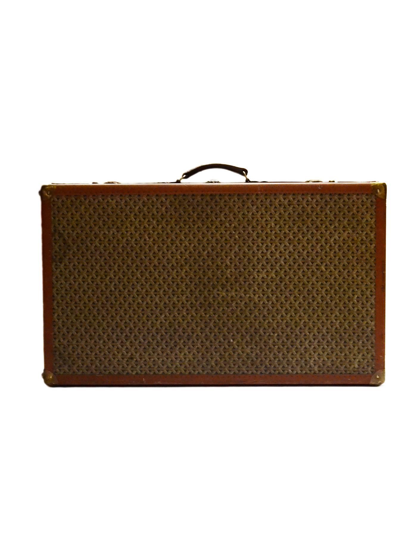 GOYARD Vintage Brown & Grey Monogram Mini Wardrobe In Good Condition For Sale In New York, NY