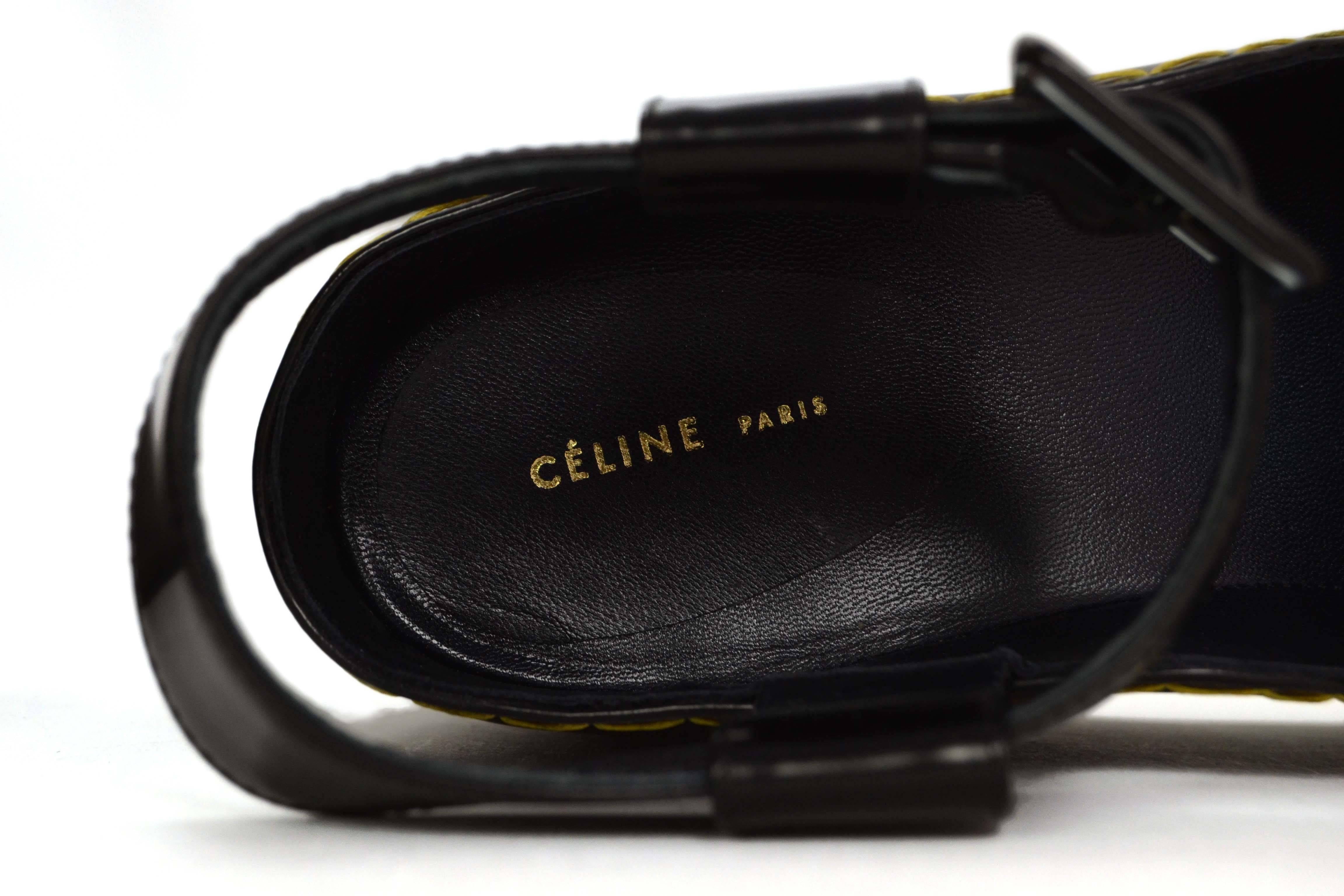 Celine Black Open Toe Platform Sandals sz 40 1