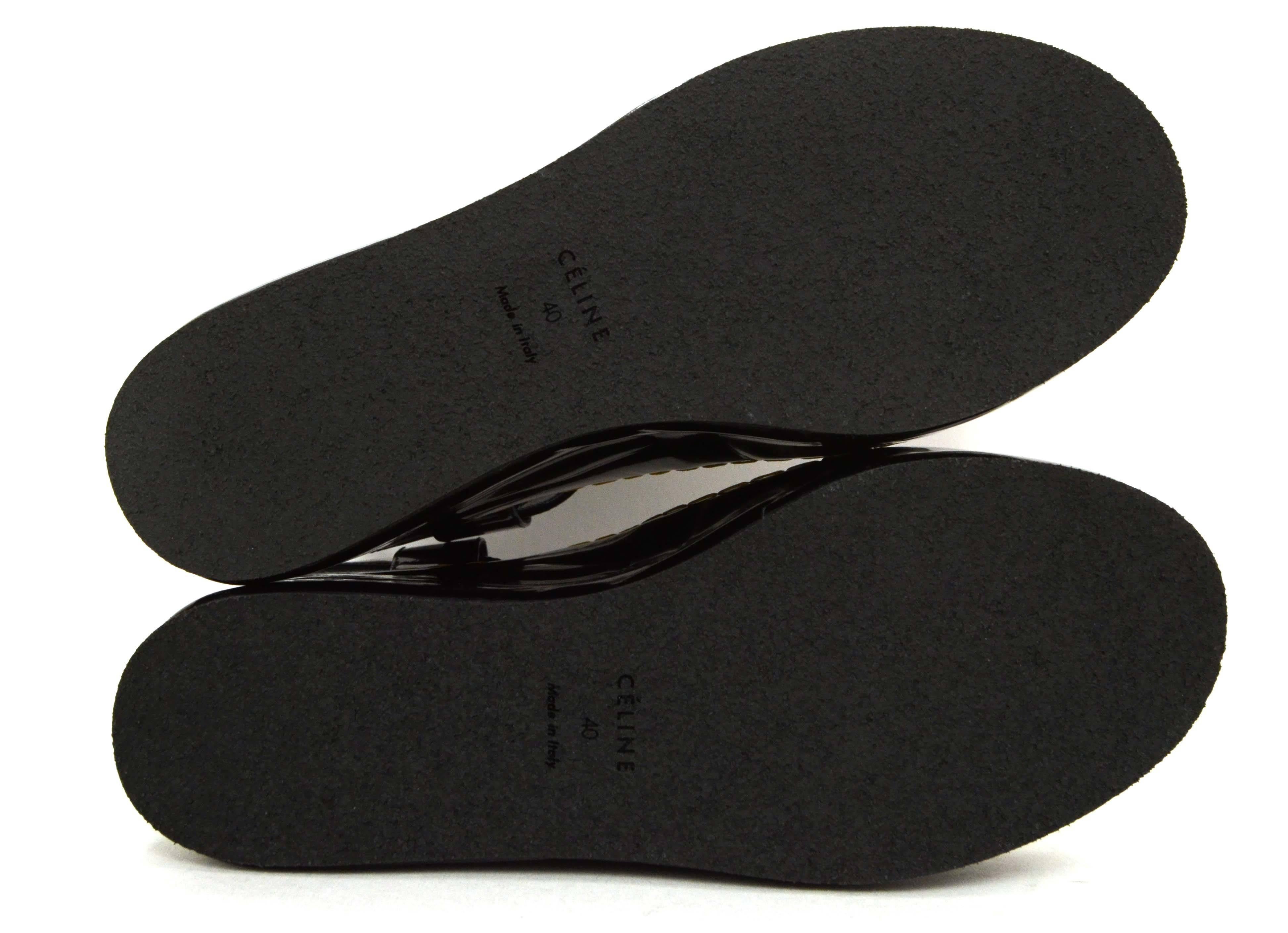 Celine Black Open Toe Platform Sandals sz 40 2