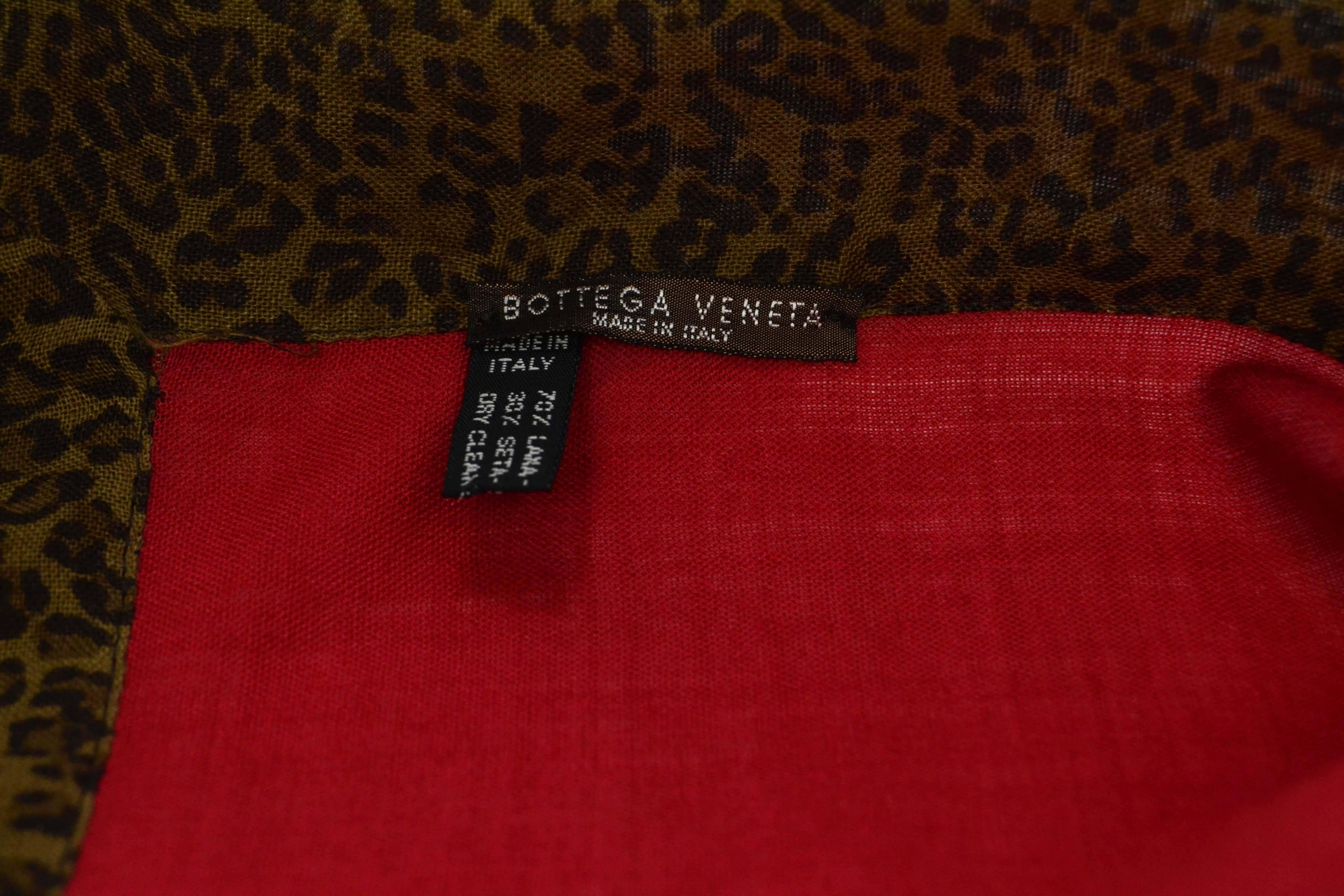 burgundy leopard print scarf
