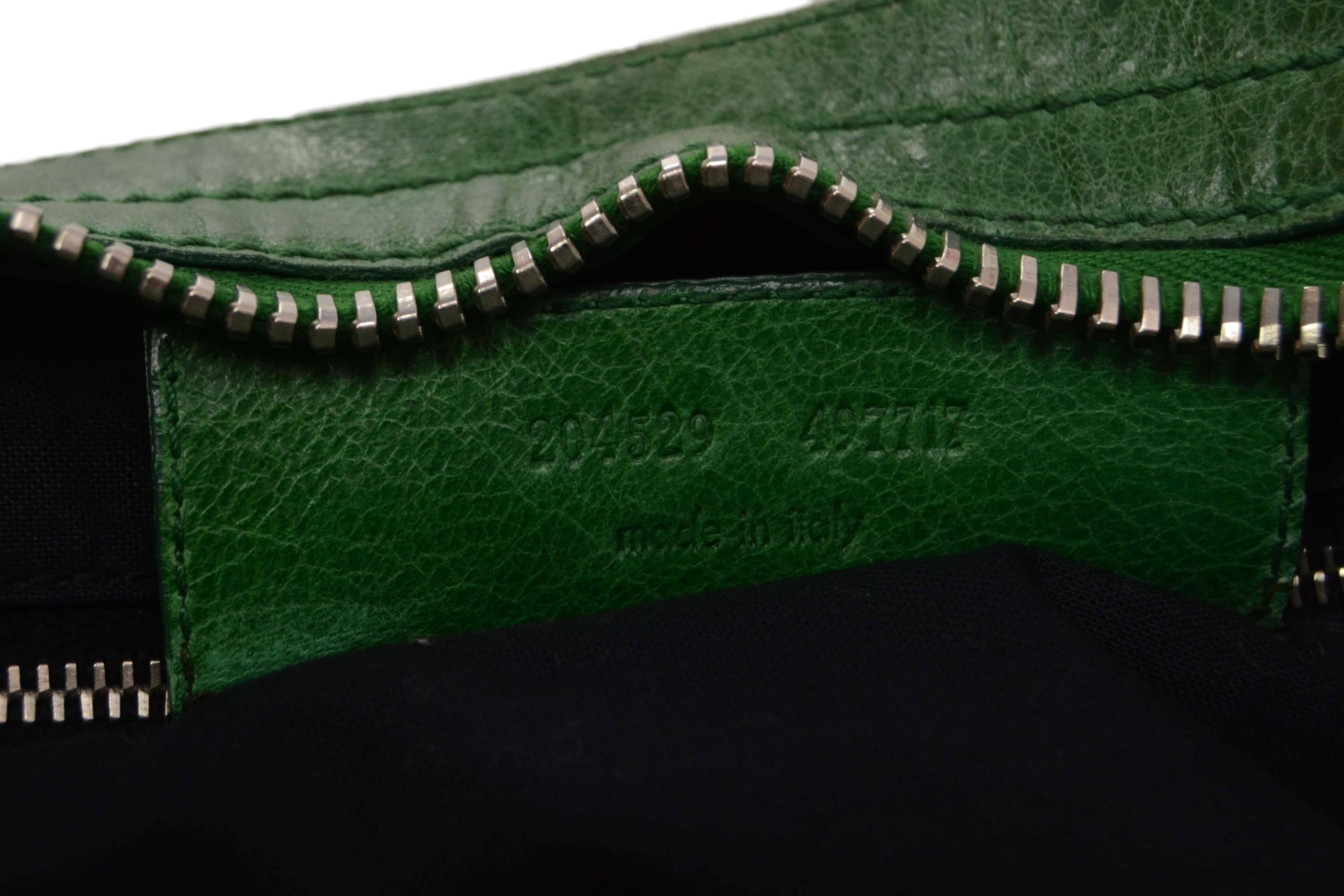 Balenciaga Green Leather Giant Brogues Covered Motorcycle City Bag rt. $2, 045 1
