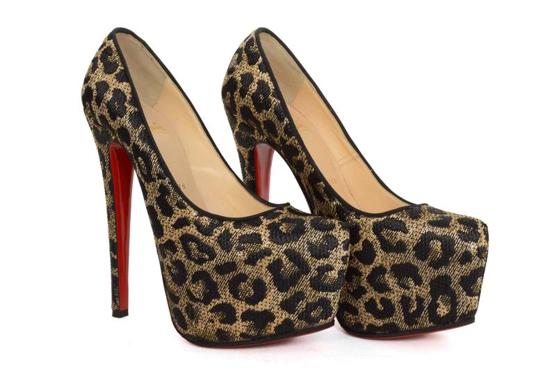 louboutin leopard print heels