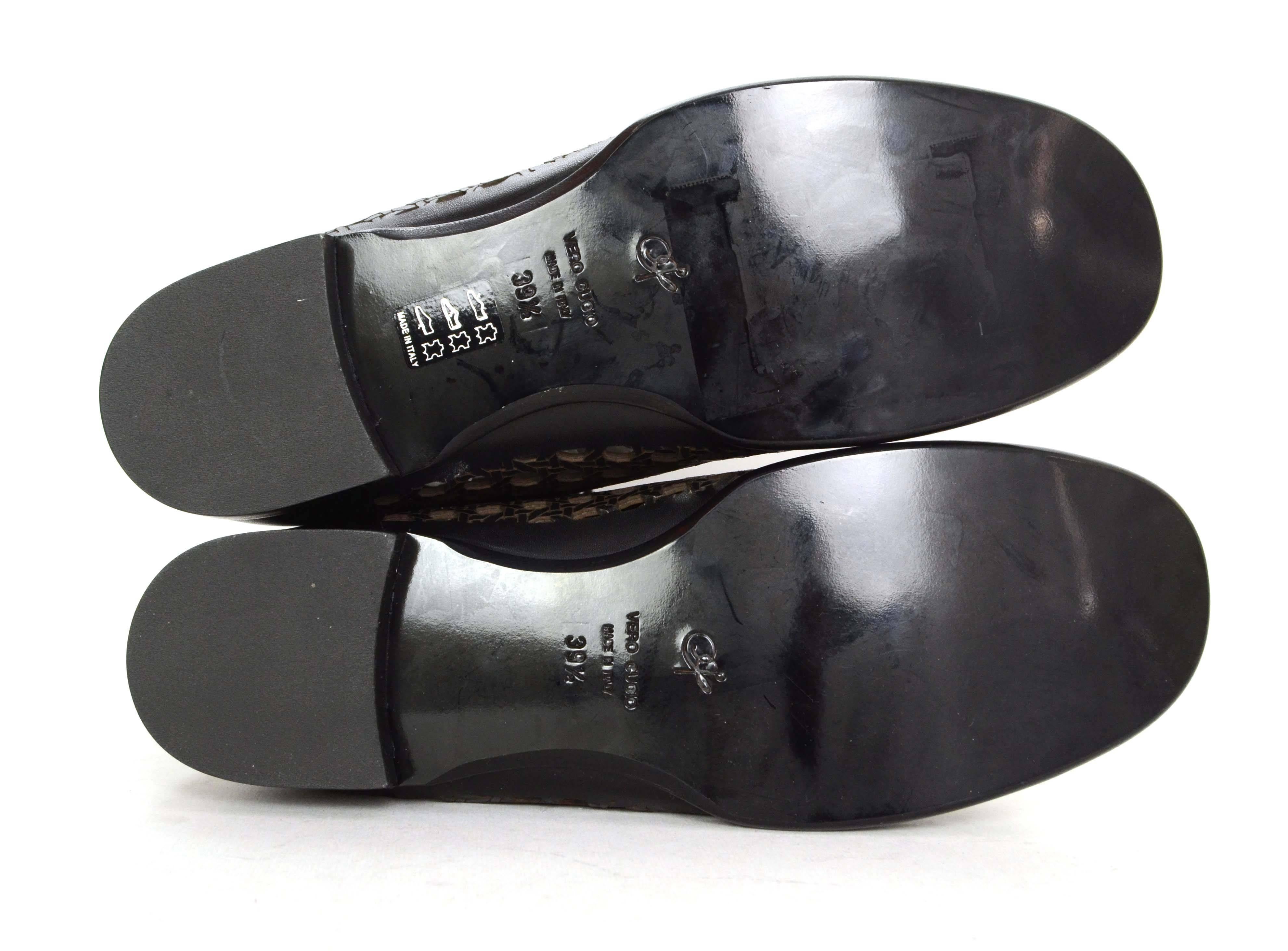 Proenza Schouler Black Perforated Open Toe Booties sz 39.5 3