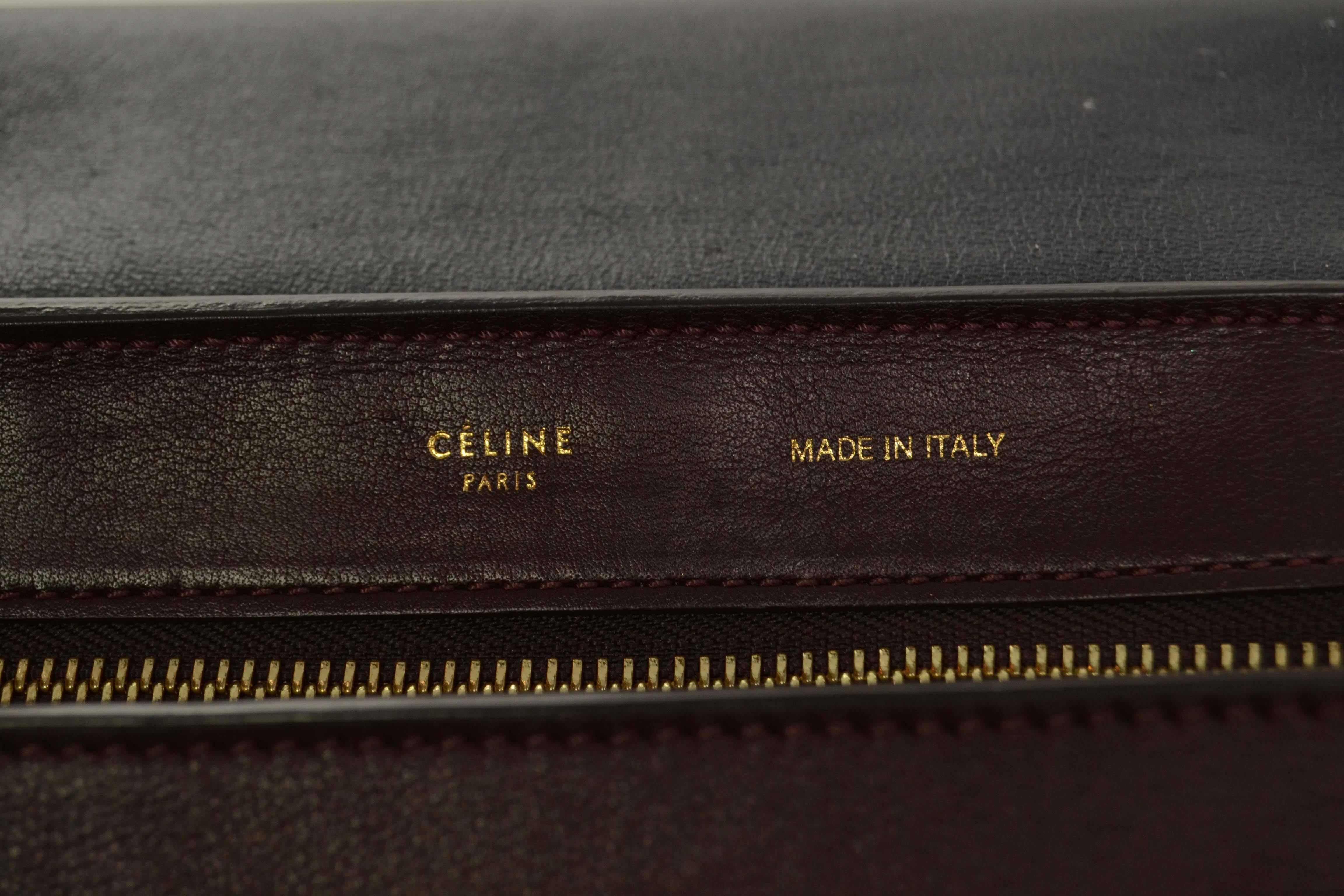 Celine Tri-Color Leather & Suede Trapeze Bag GHW 3