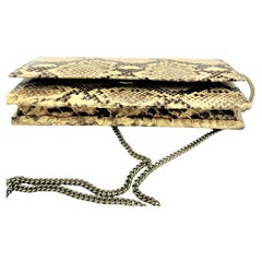 Vintage snake clutch bag with detachable lang chain, UK 1920s