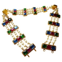 Vintage Chanel belt made by Robert Goossens and House of Gripoix 24 k. golld pl
