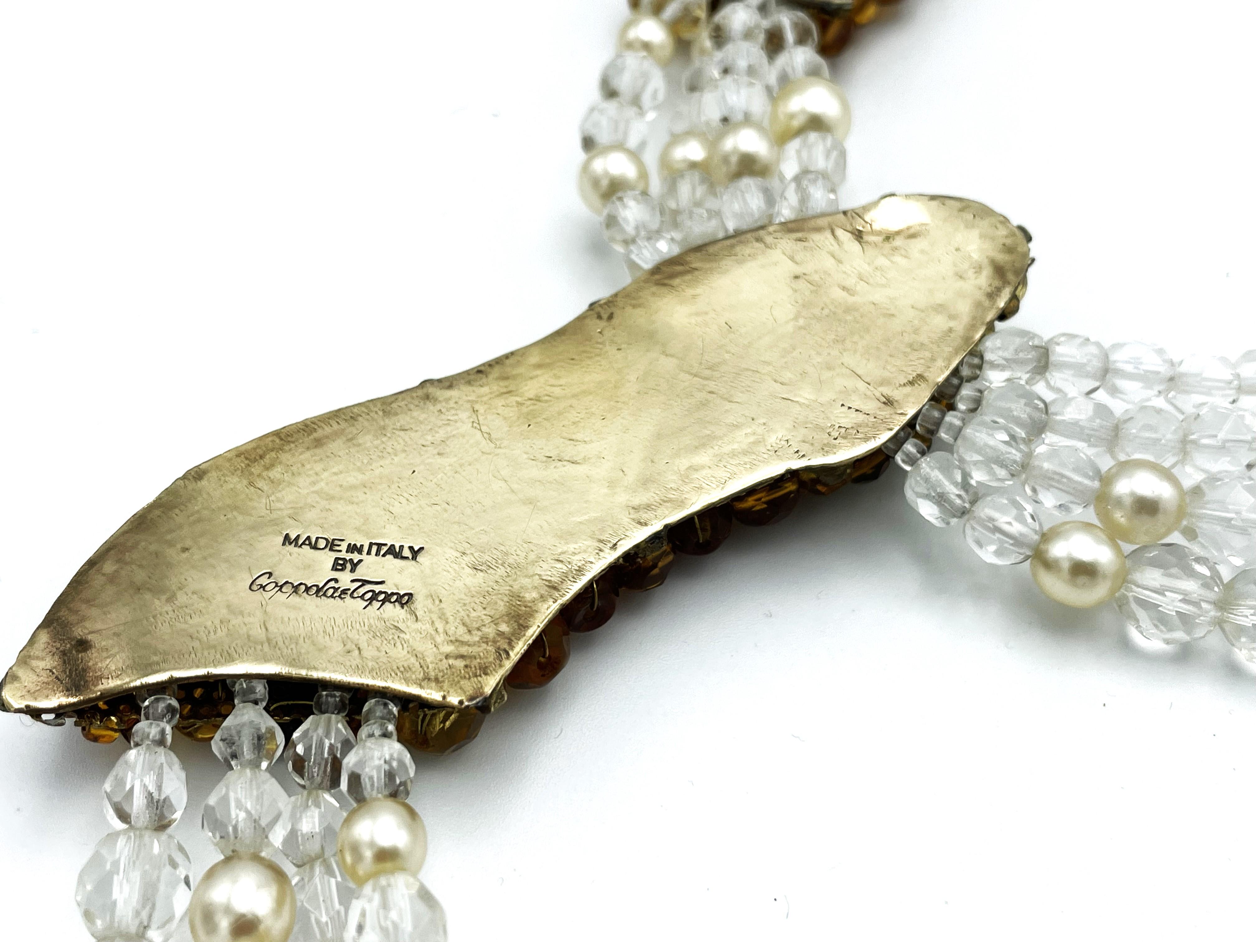 Coppola & Toppo Collier de perles représentant une tête et une queue de serpent, Italie, 1950 en vente 7