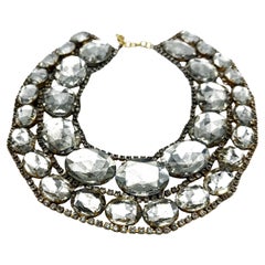 KENNETH JAY LANE, douple-row- colliere, early 1960s, USA , rhinestones, resin.