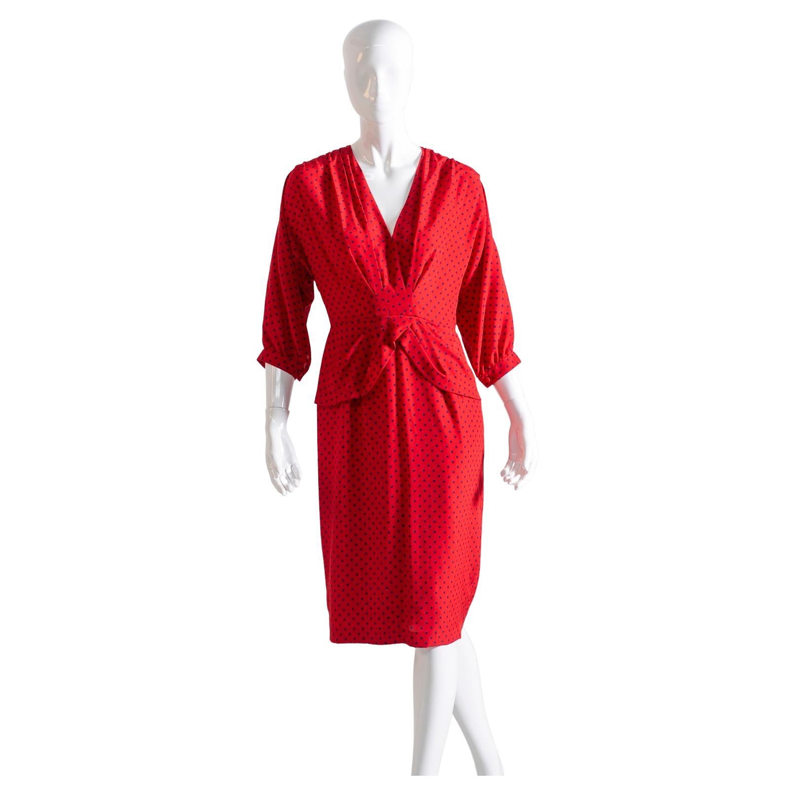 Luisa Spagnoli Vintage Red Dress For Sale