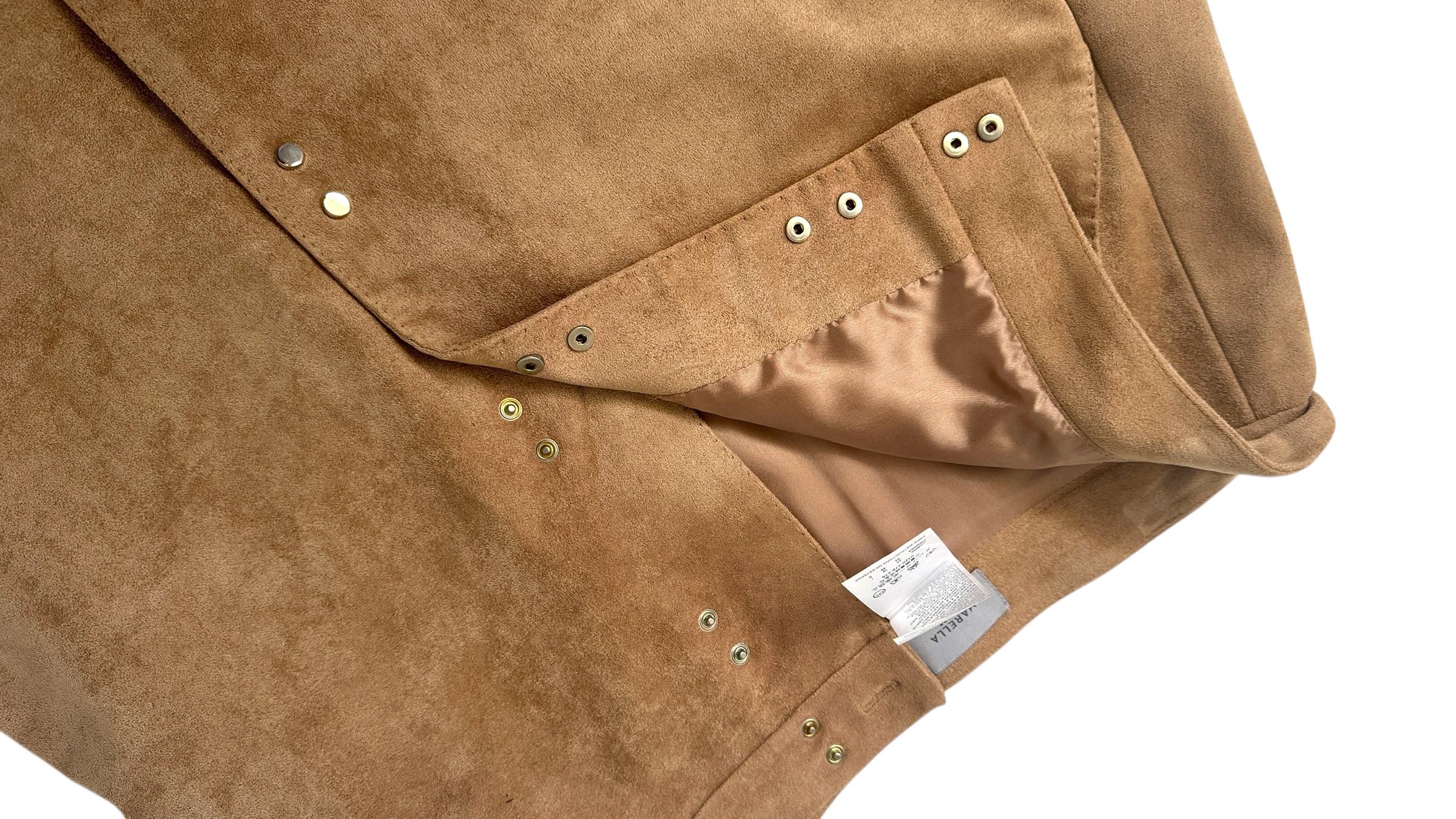 De las mujeres Marella Sport Vintage Faux Suede A-Line Skirt with Snap Buttons en venta