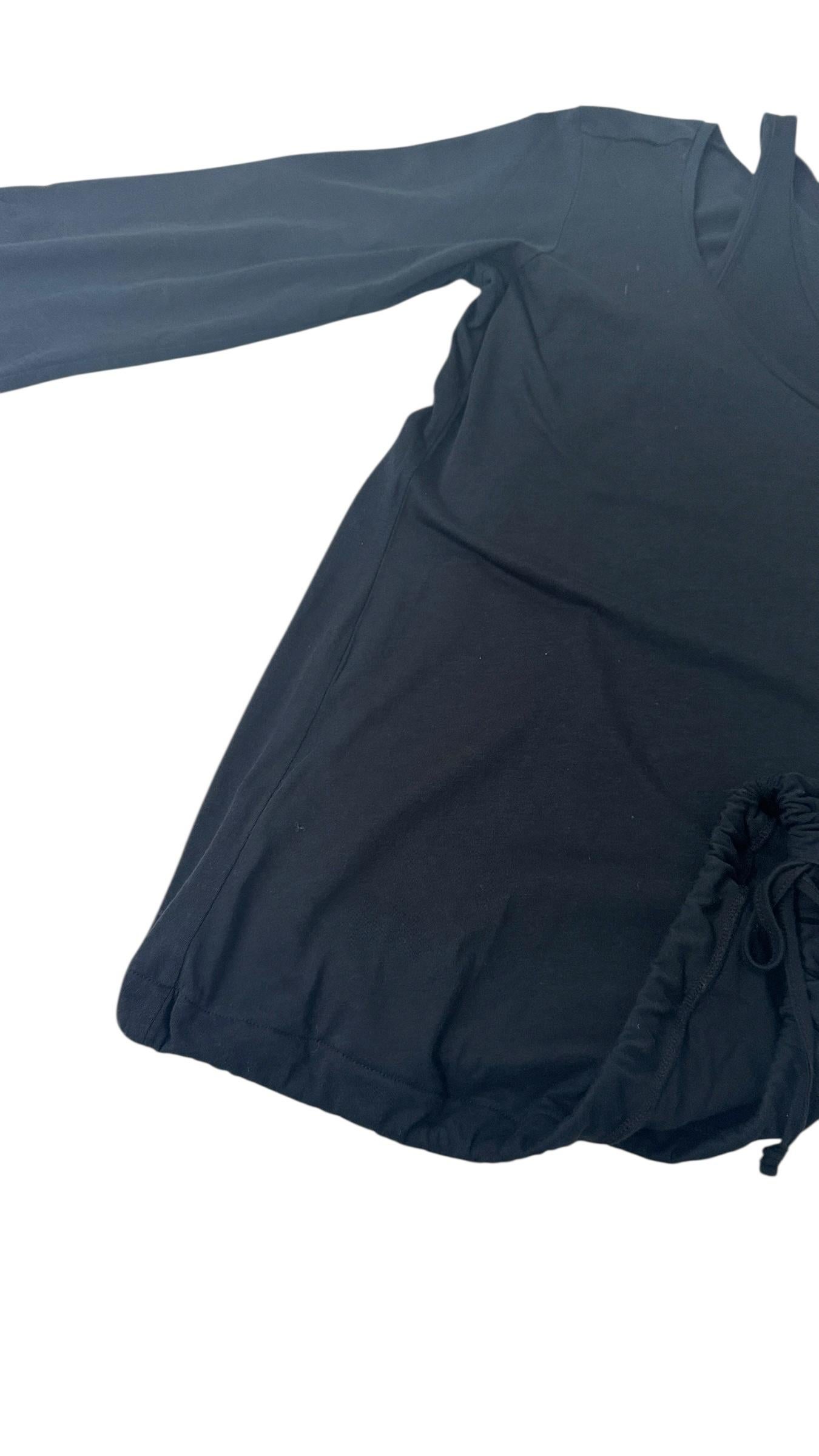 Black Stefanel Top with Built-in Tank and Double-Layer Effect 90s/2000s en venta 10