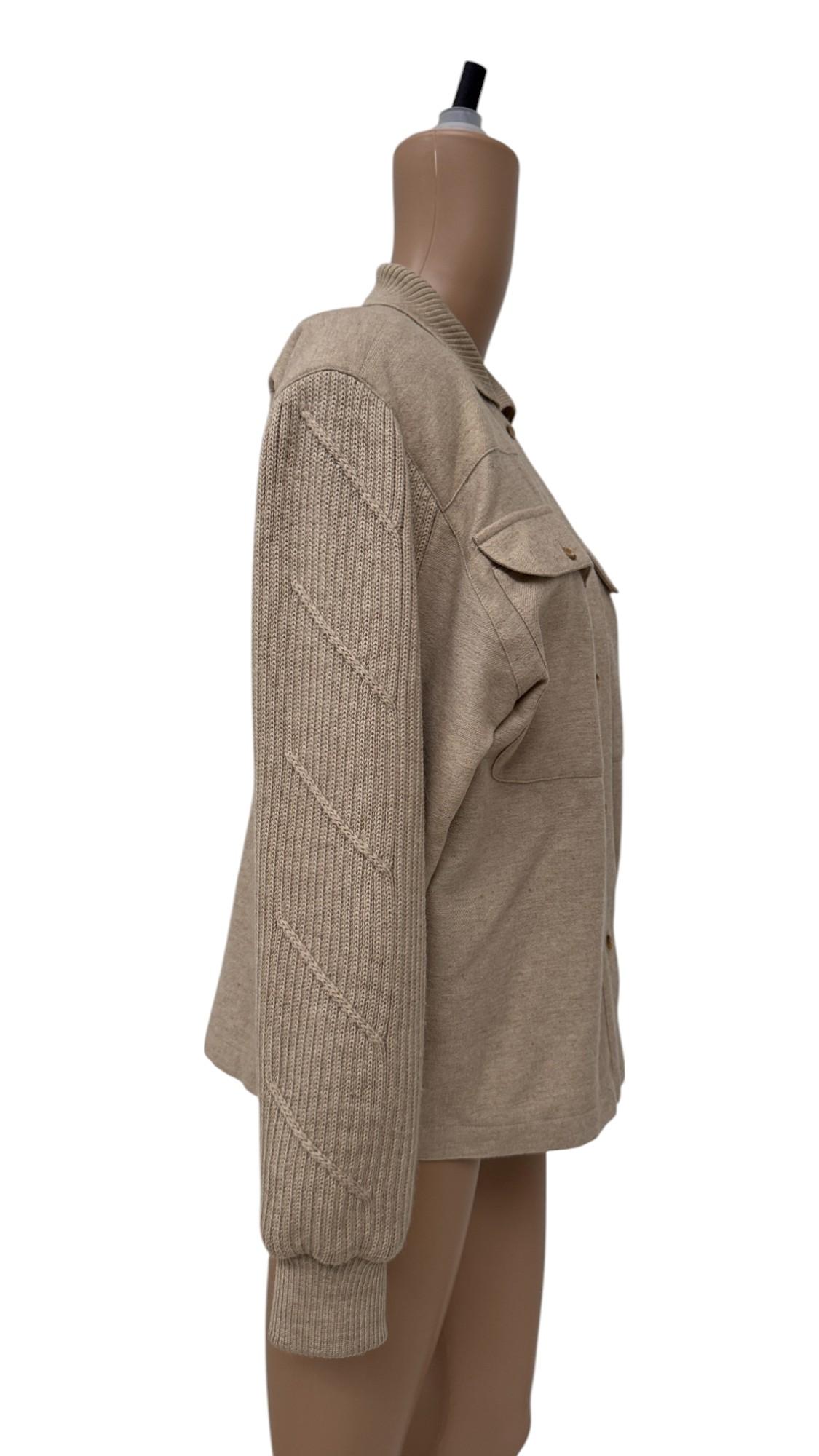 Claude Montana Fall/Winter 1984 Iconic Runway Ensemble in Ivory Wool and Knit in vendita 5