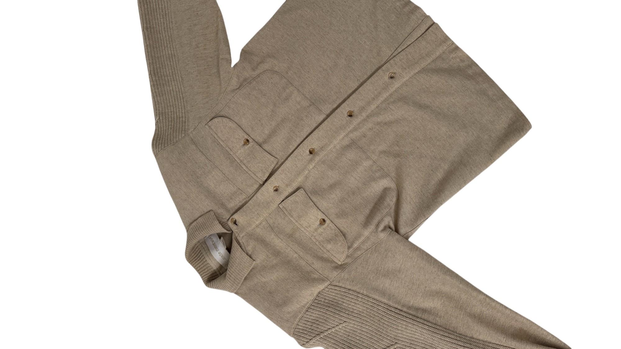 Claude Montana Fall/Winter 1984 Iconic Runway Ensemble in Ivory Wool and Knit in vendita 12