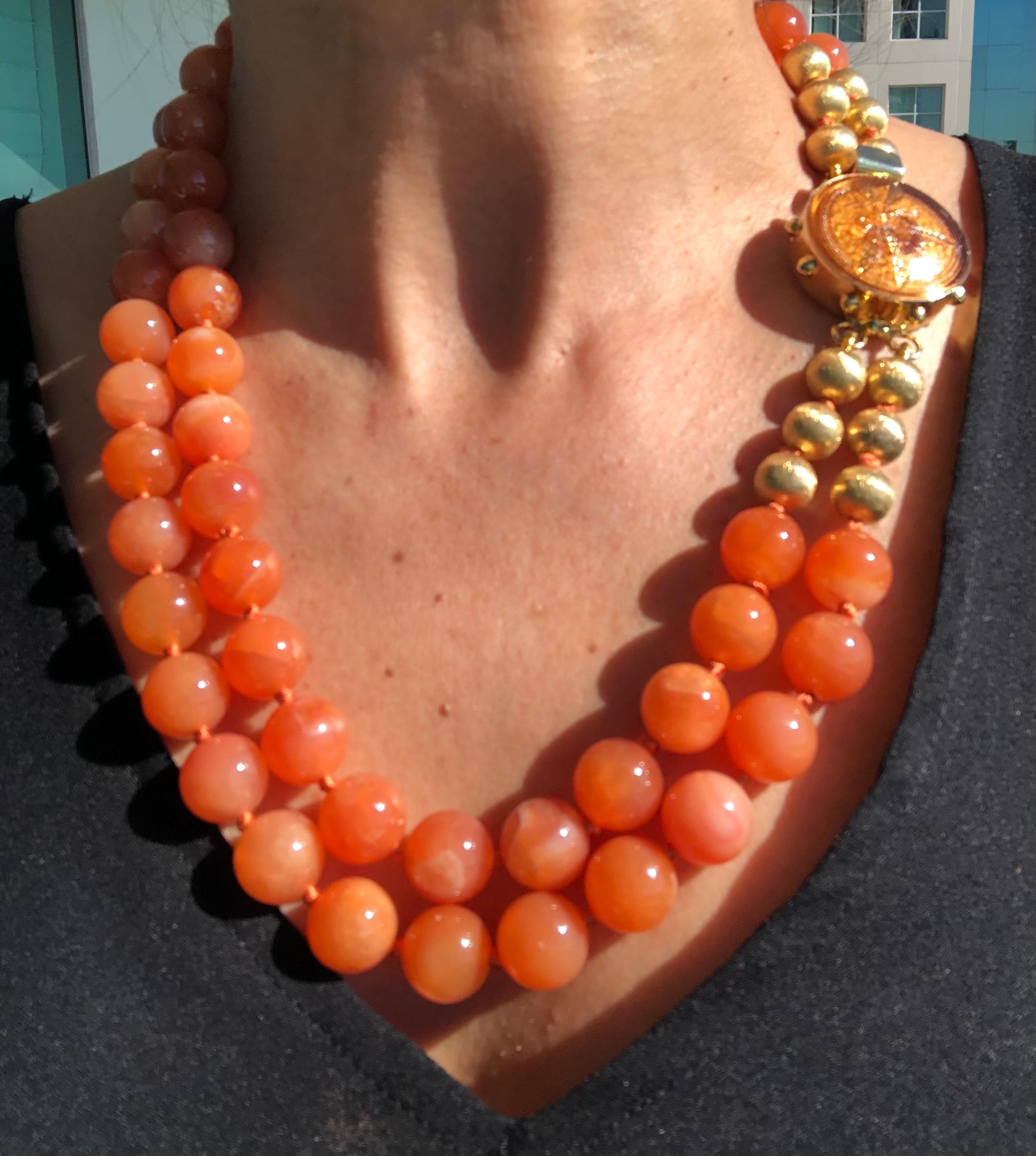 A.Jeschel Natural orange Chalcedony, soft and flattering. 6