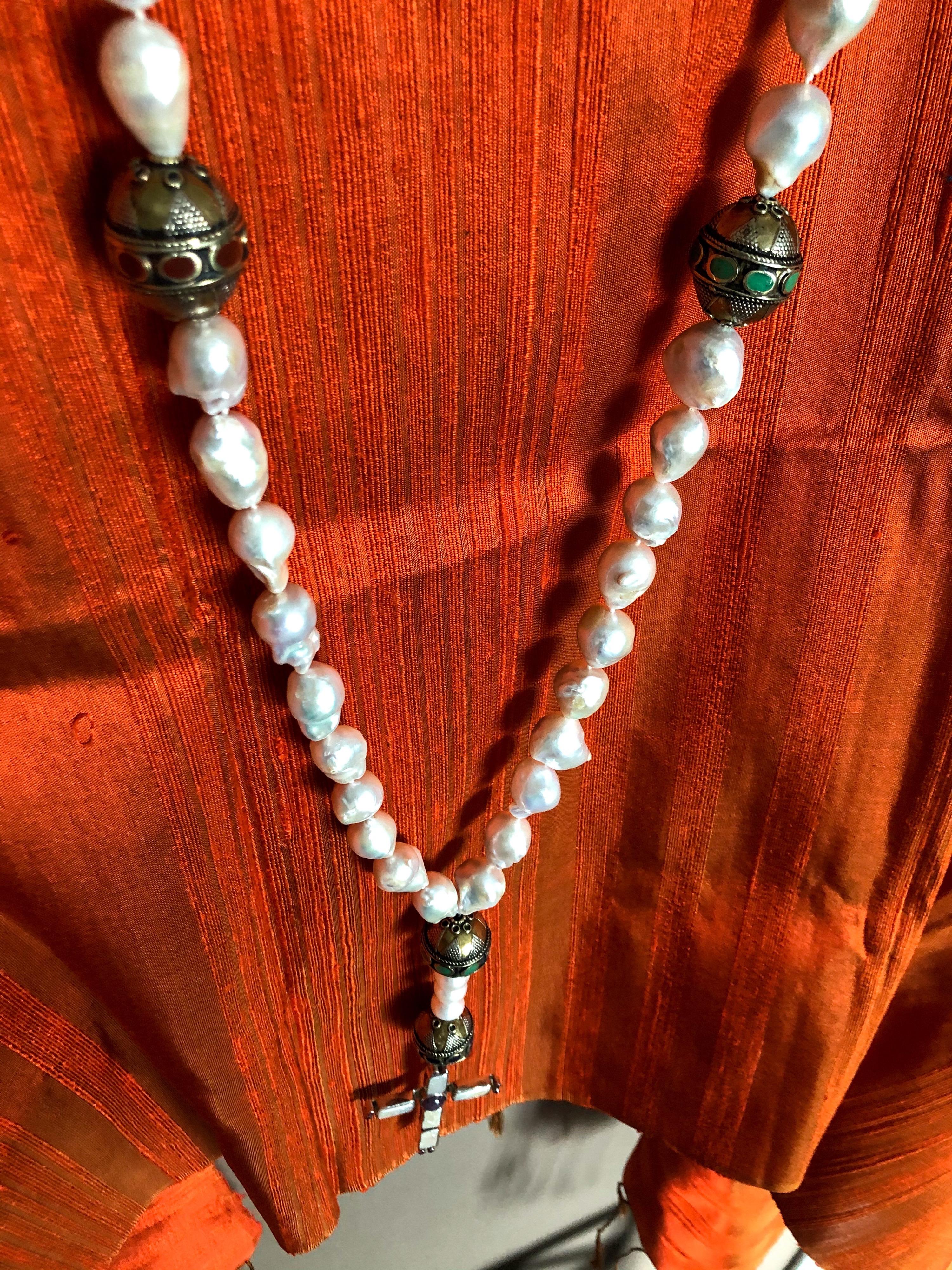 A.Jeschel 52 inches Rosary Baroque Pearl  6