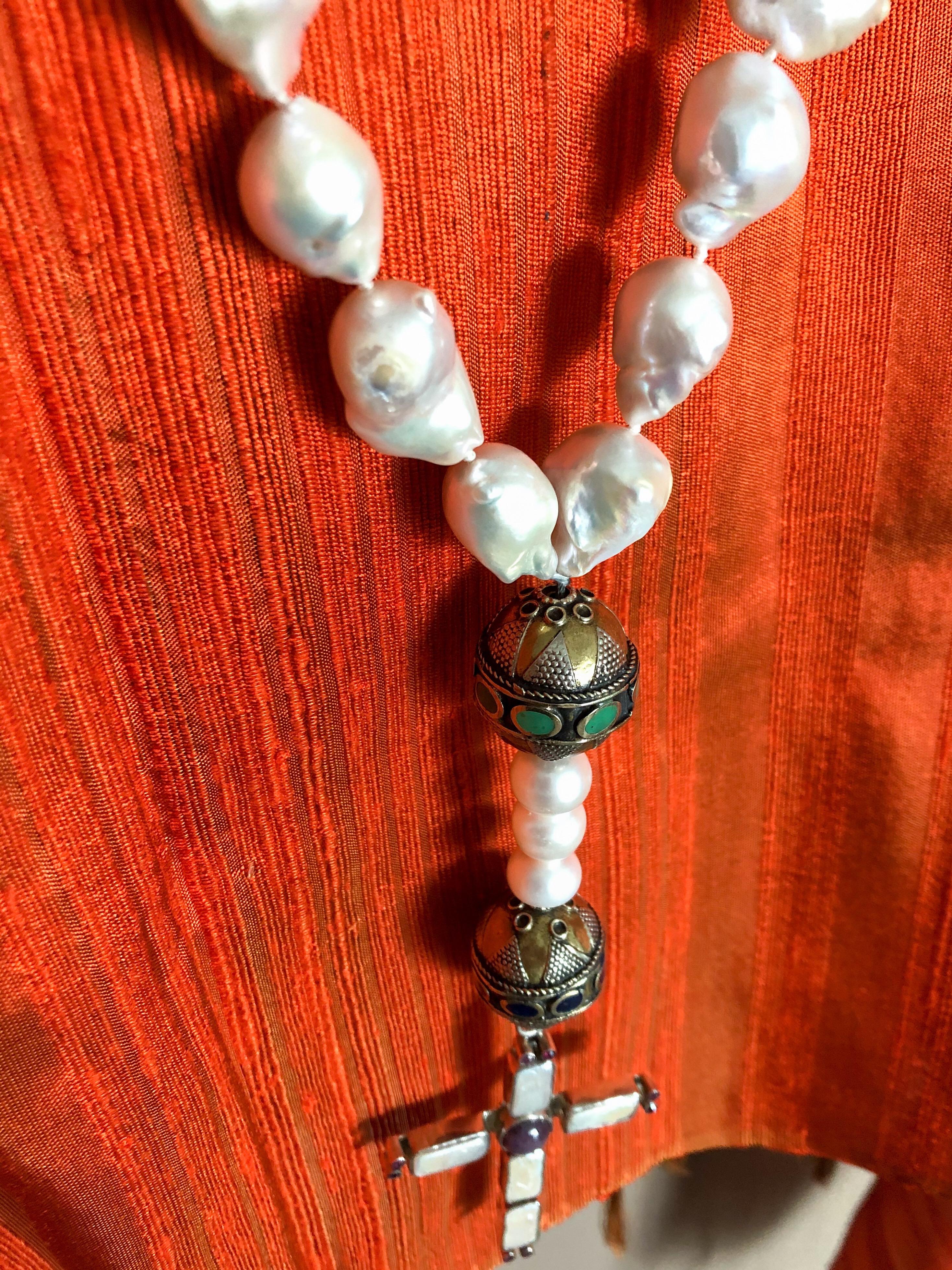 A.Jeschel 52 inches Rosary Baroque Pearl  2