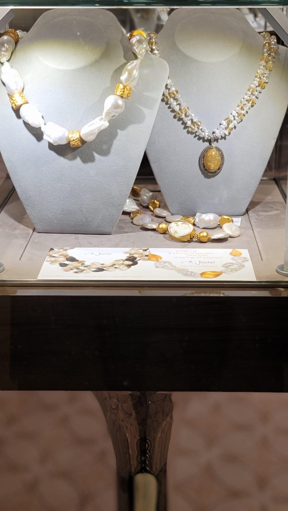 A.Jeschel Colossal Baroque Pearl Necklace In New Condition For Sale In Miami, FL