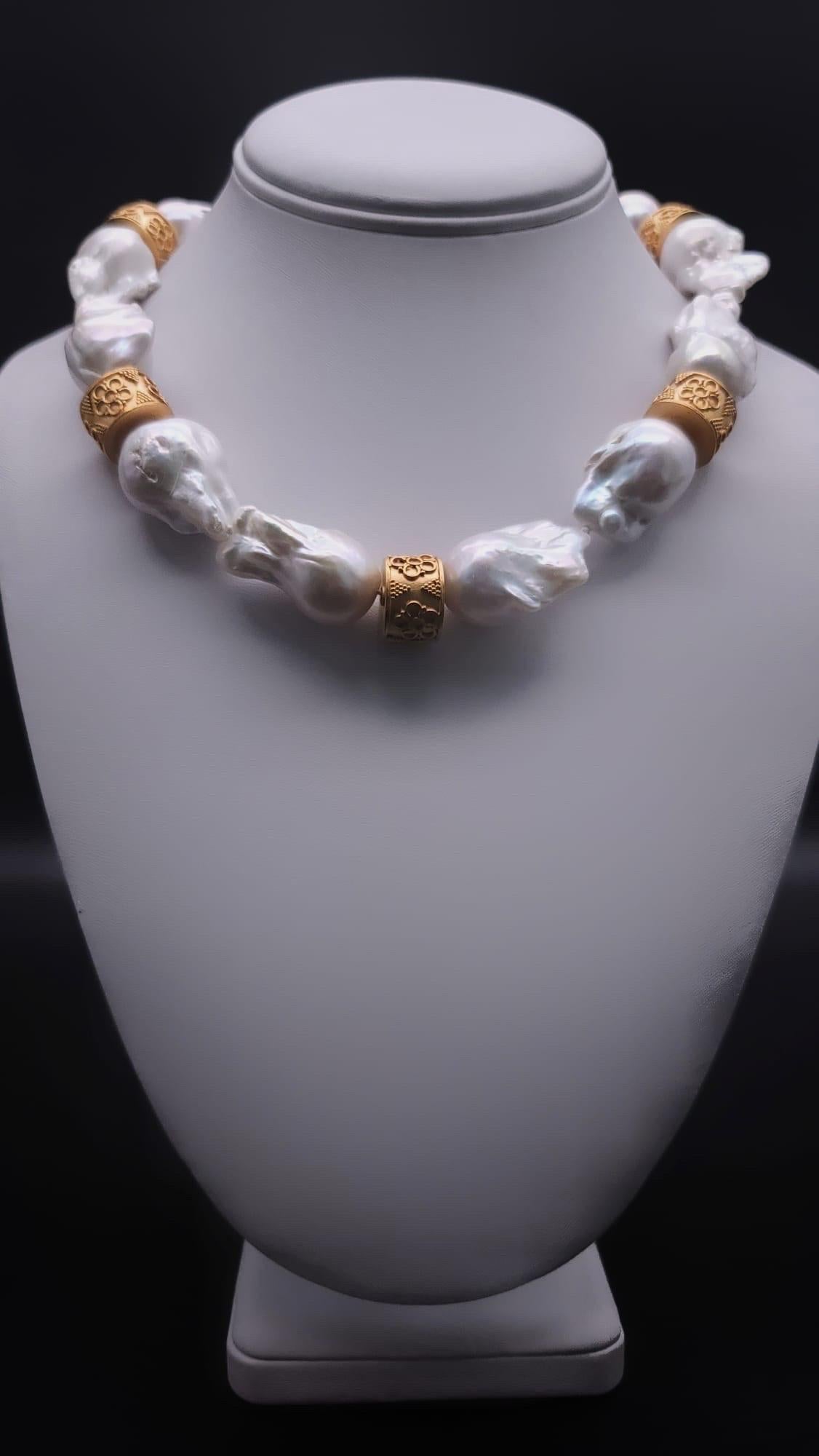 A.Jeschel Colossal Baroque Pearl Necklace For Sale 2